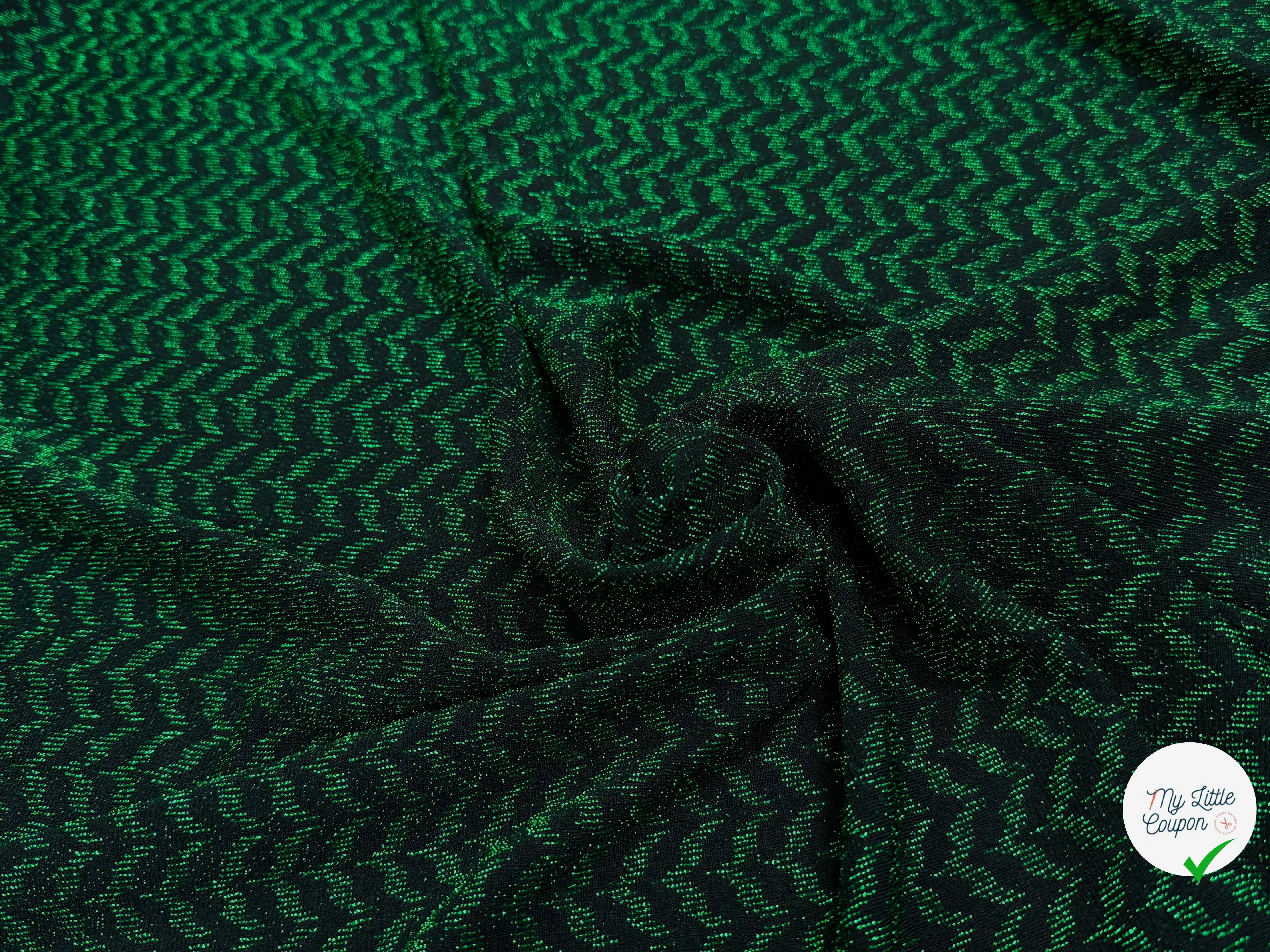 MAILLE FÊTE ULTRA STRETCH BRILLANT VERT - My Little Coupon
