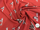(CHUTE) MAILLE JACQUARD ESPRIT MILANO IMPRIMÉ PINGOUINS ROUGE ORANGÉ - My Little Coupon