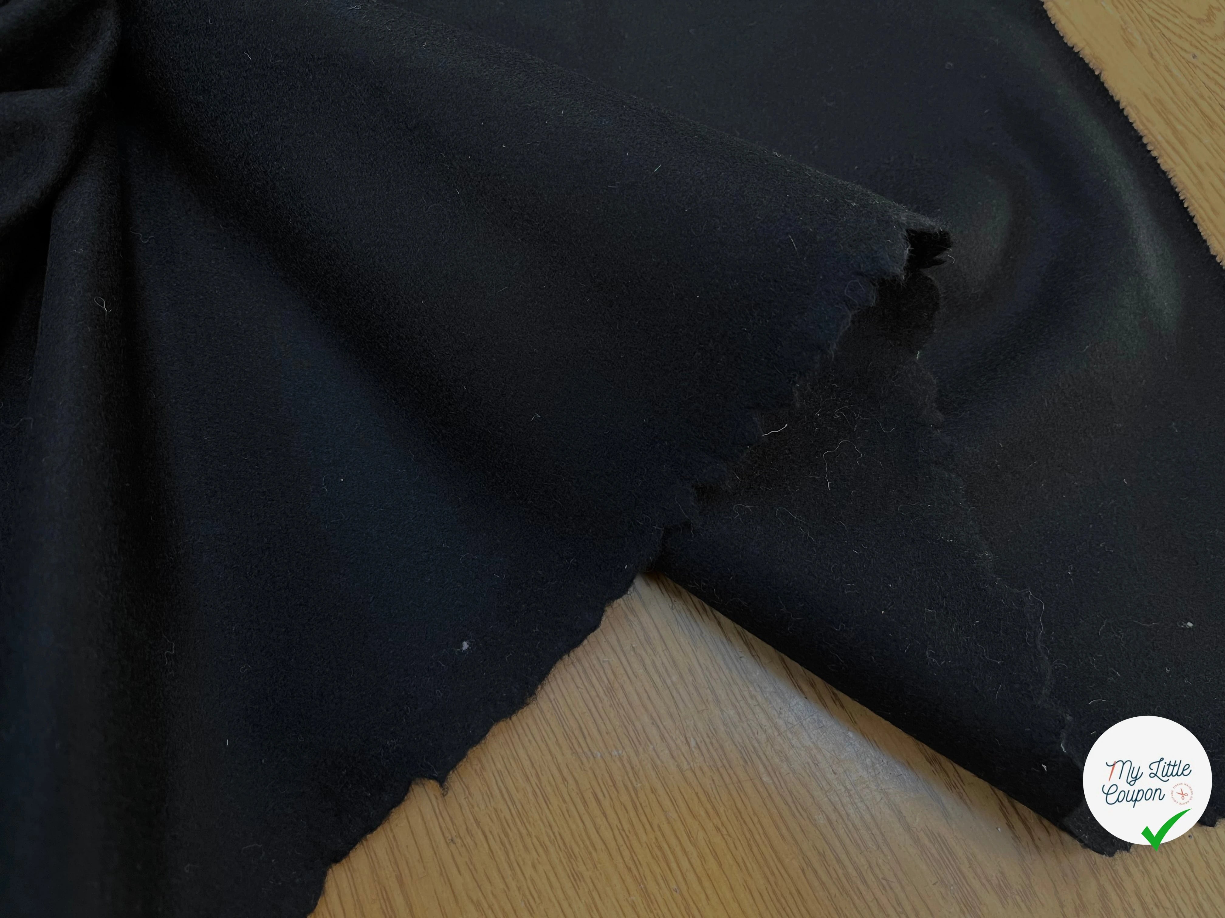 (CHUTE)CABAN DE LAINE  80% LAINE VIERGE NOIR - My Little Coupon