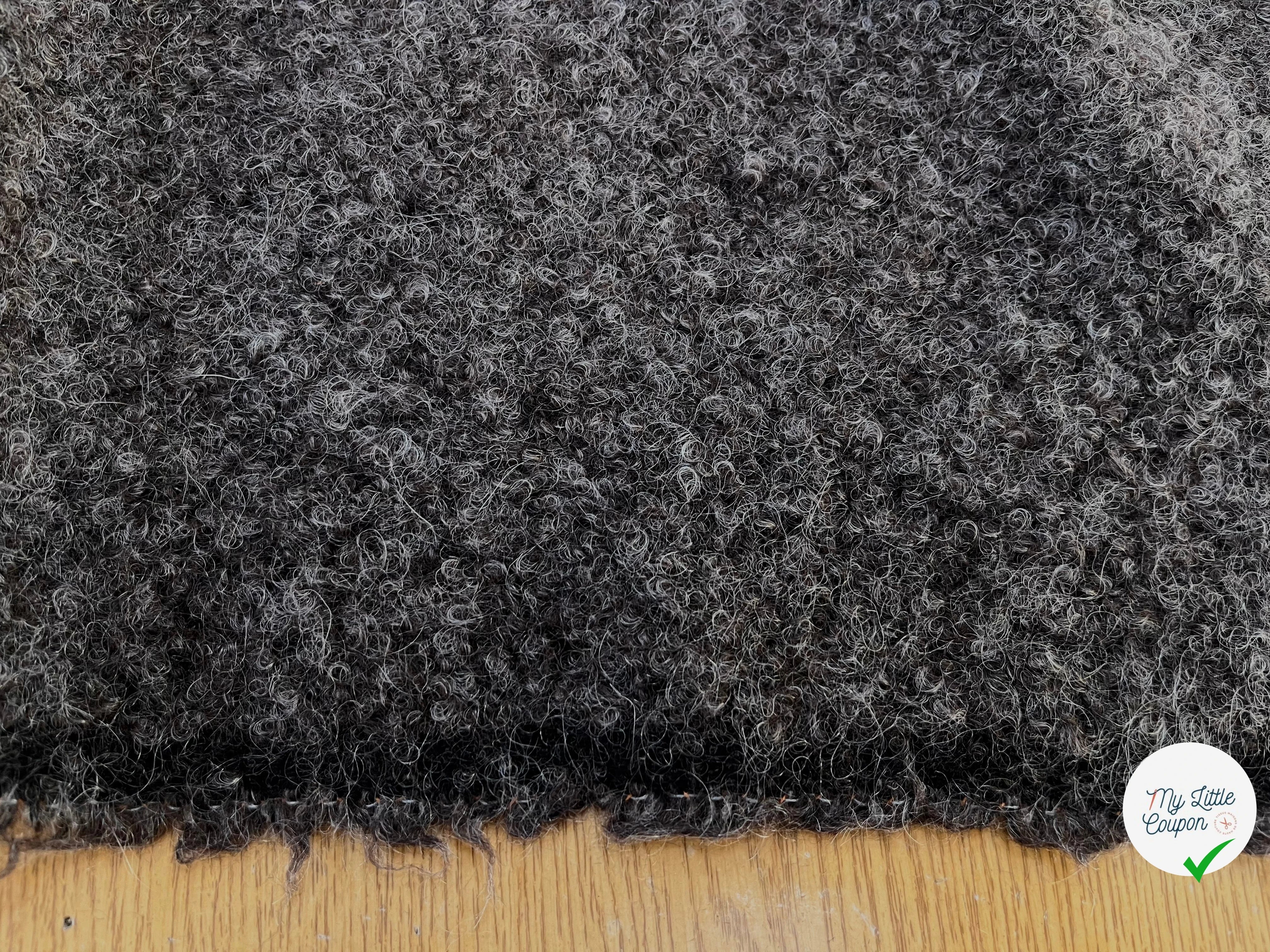 (CHUTE)LAINAGE MANTEAU GRIS MARRON 100% LAINE 142CM - My Little Coupon