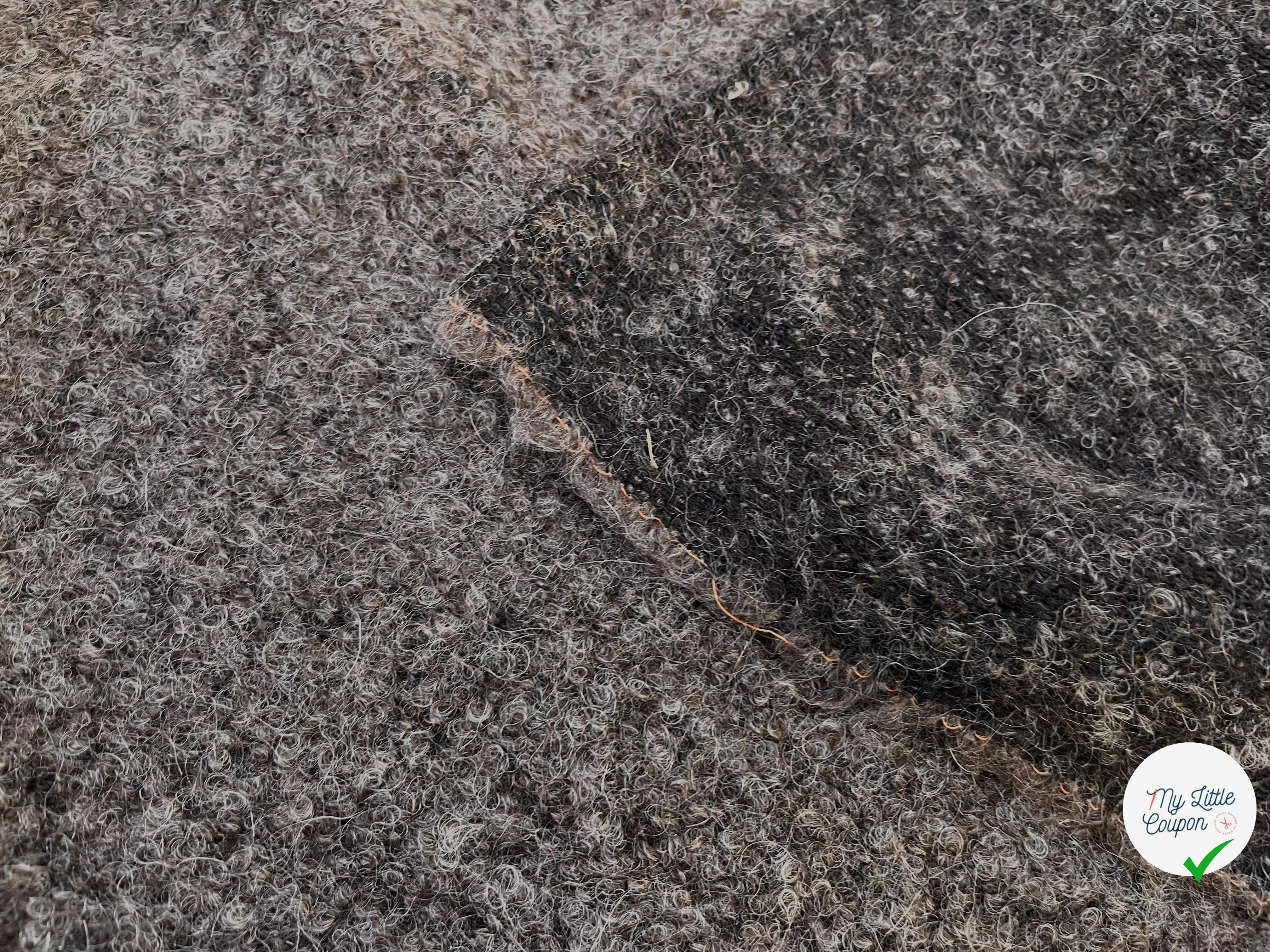 (CHUTE)LAINAGE MANTEAU GRIS MARRON 100% LAINE 142CM - My Little Coupon