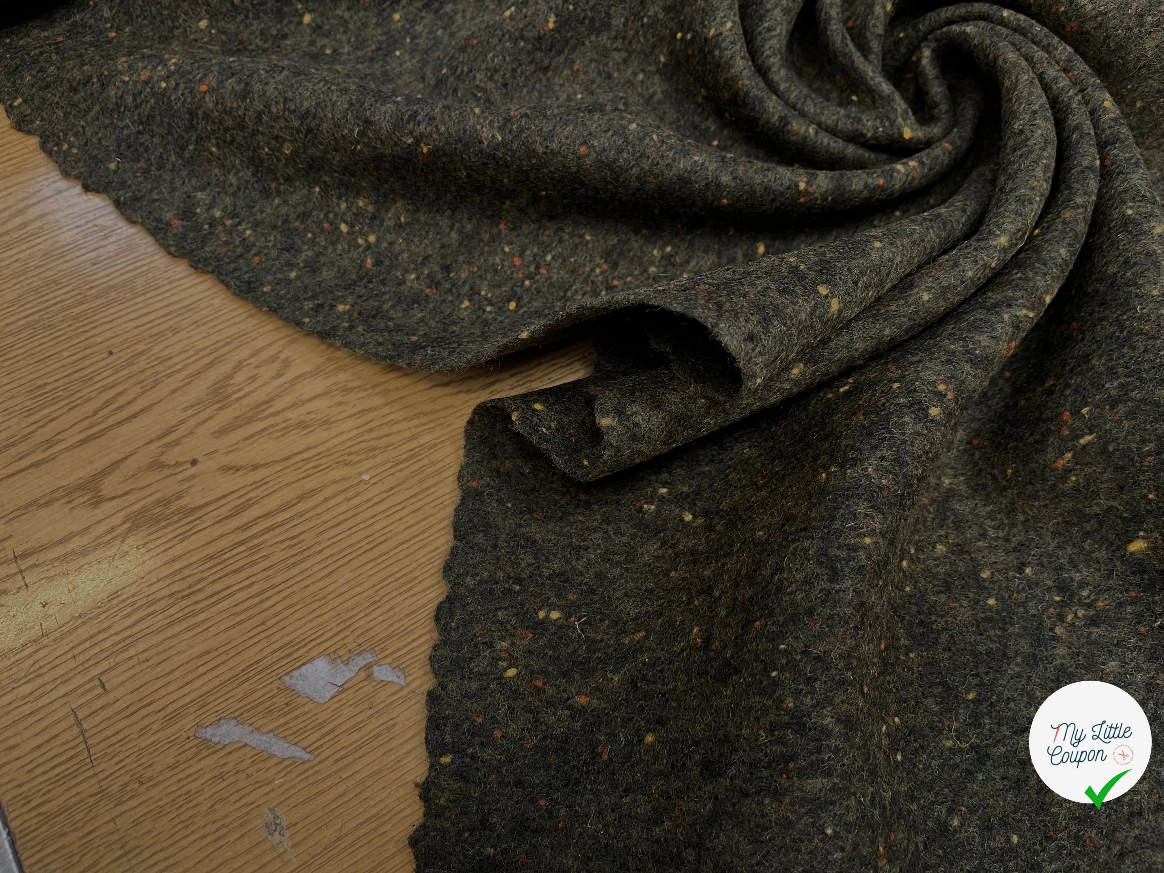 (CHUTE)LAINAGE MANTEAU MOUCHETÉ VERT TACHETÉ - My Little Coupon