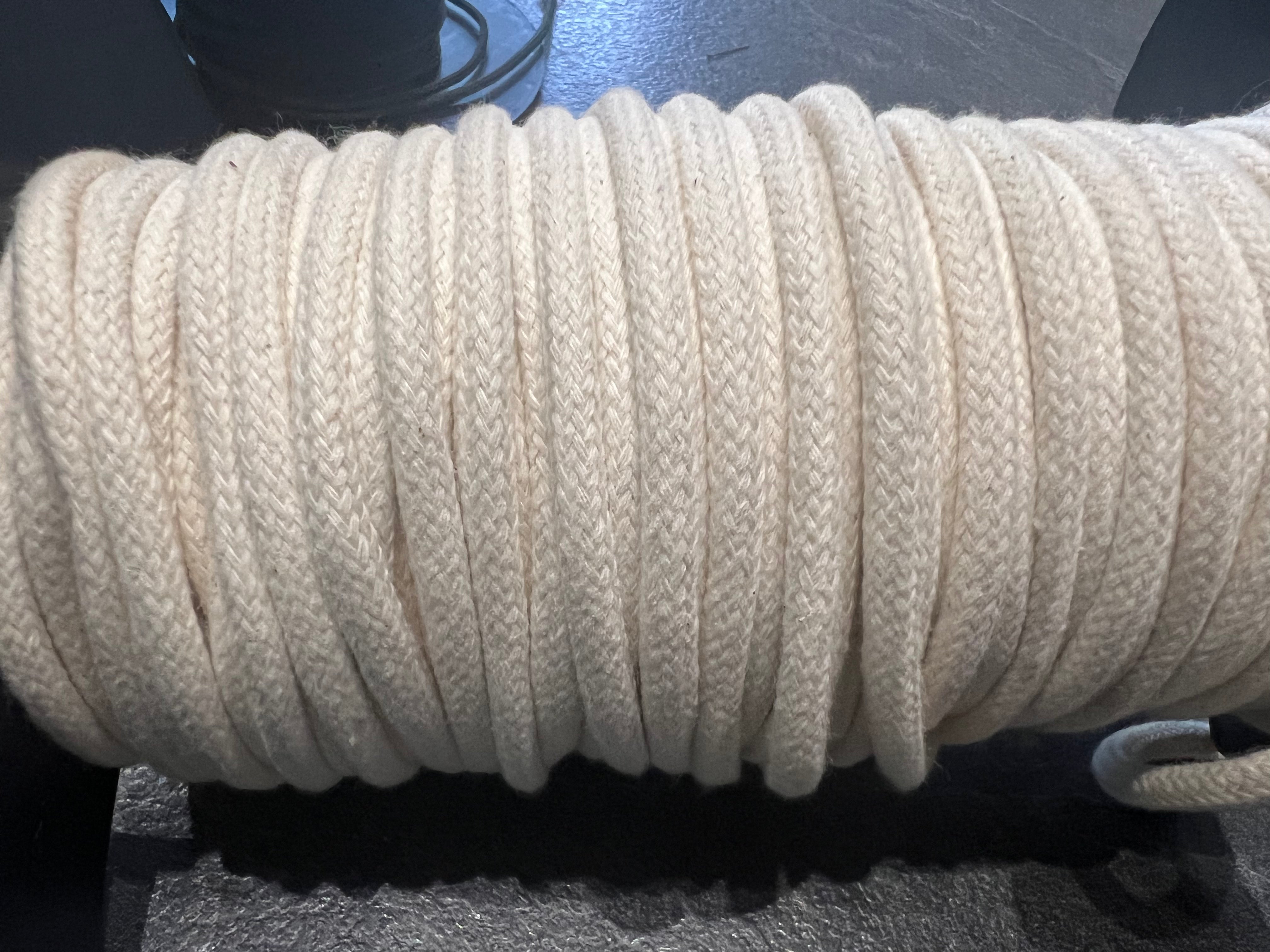 CORDON TRESSÉ ROND BLANC CASSÉ 6mm - My Little Coupon