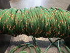 CORDON TRESSÉ ROND VERT PÉPITE ORANGE FLUO ET BLANC 4mm - My Little Coupon
