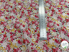 COTON À FLEURS FOND BLANC ROSE ORANGE - My Little Coupon