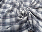 COTON CHEMISE À CARREAUX FINE RAYURES MULTICOLORS BLEU GRIS ROSE - My Little Coupon