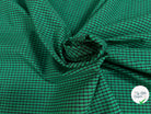 COTON CHEMISE CARREAUX NOIR FOND VERT - My Little Coupon