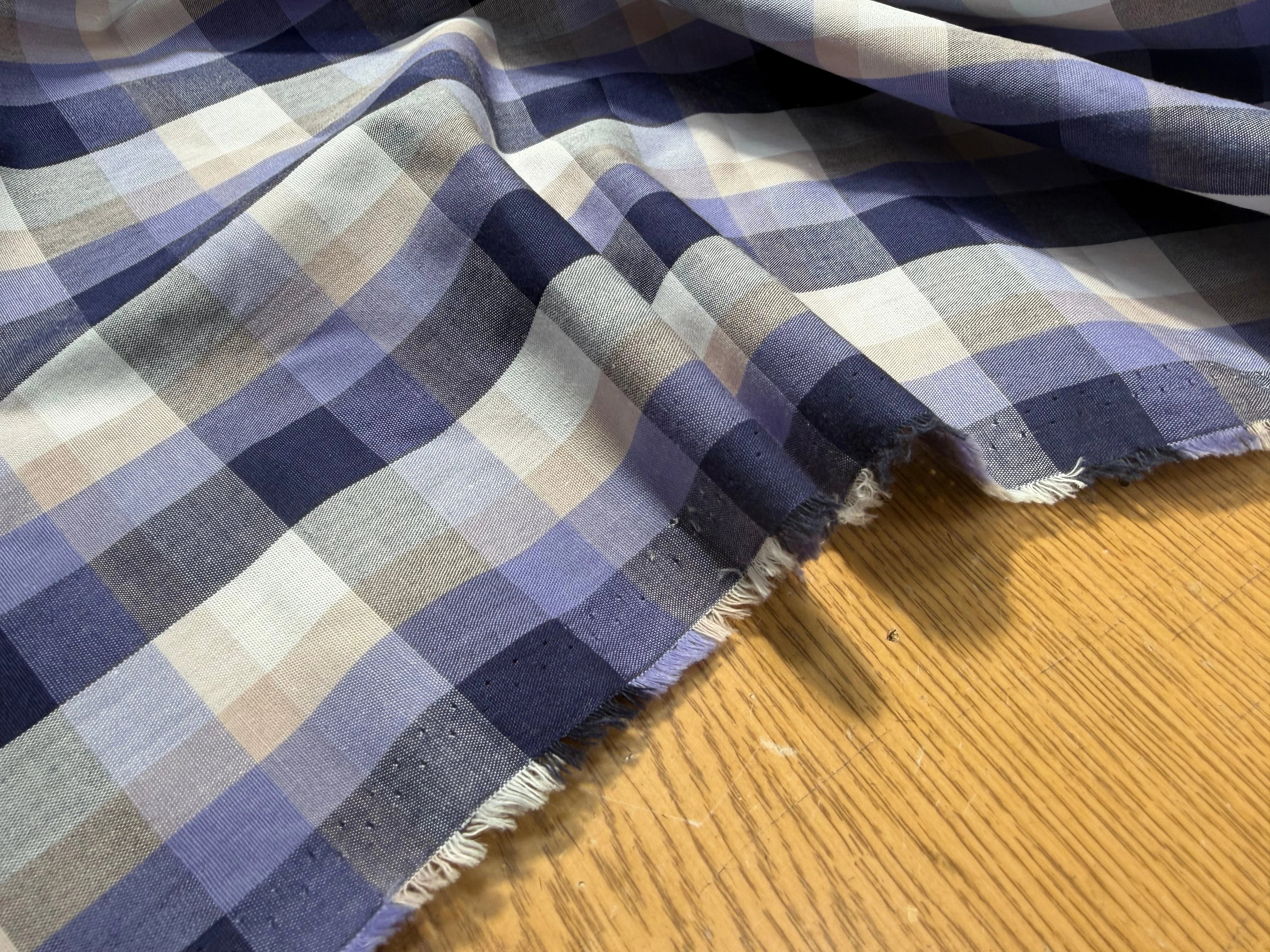 COTON CHEMISE CARREAUX VIOLET - My Little Coupon