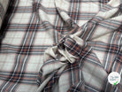 COTON CHEMISE DUVETEUX ÉCRU À CARREAUX MULTICOLORS - My Little Coupon