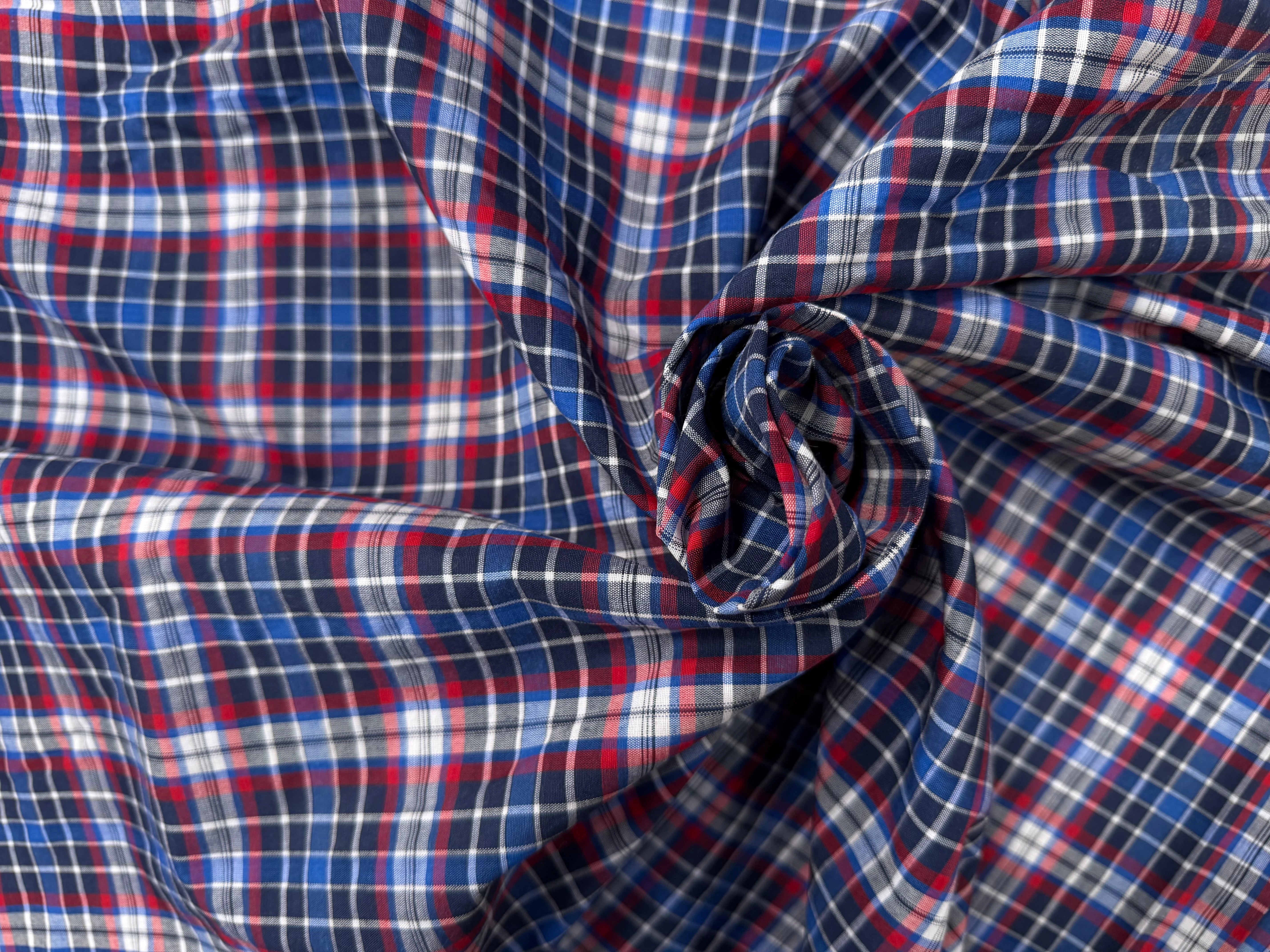 COTON CHEMISE ECOSSAIS BLEU ROUGE - My Little Coupon