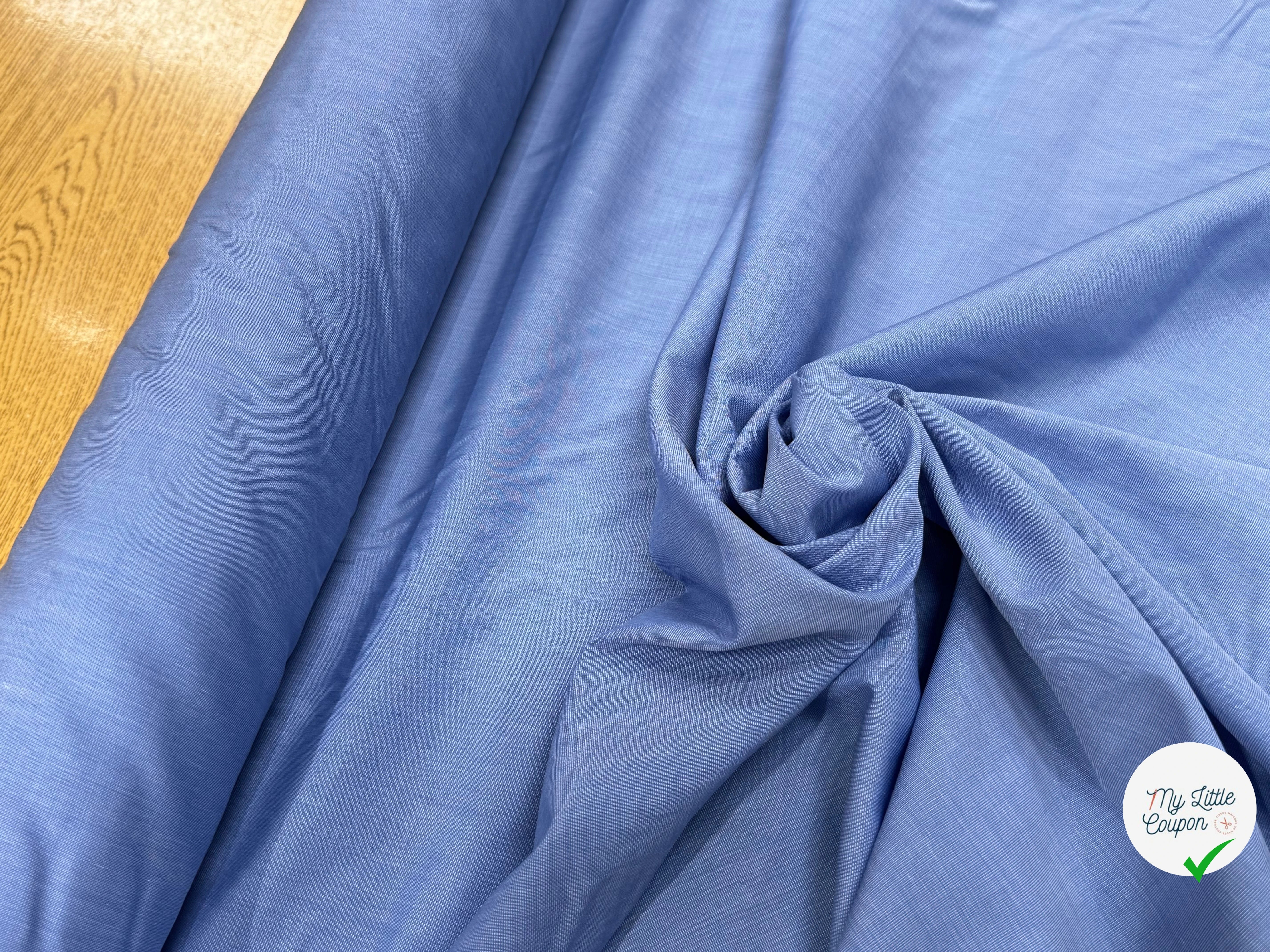 COTON CHEMISE ESPRIT OXFORD BLEU - My Little Coupon