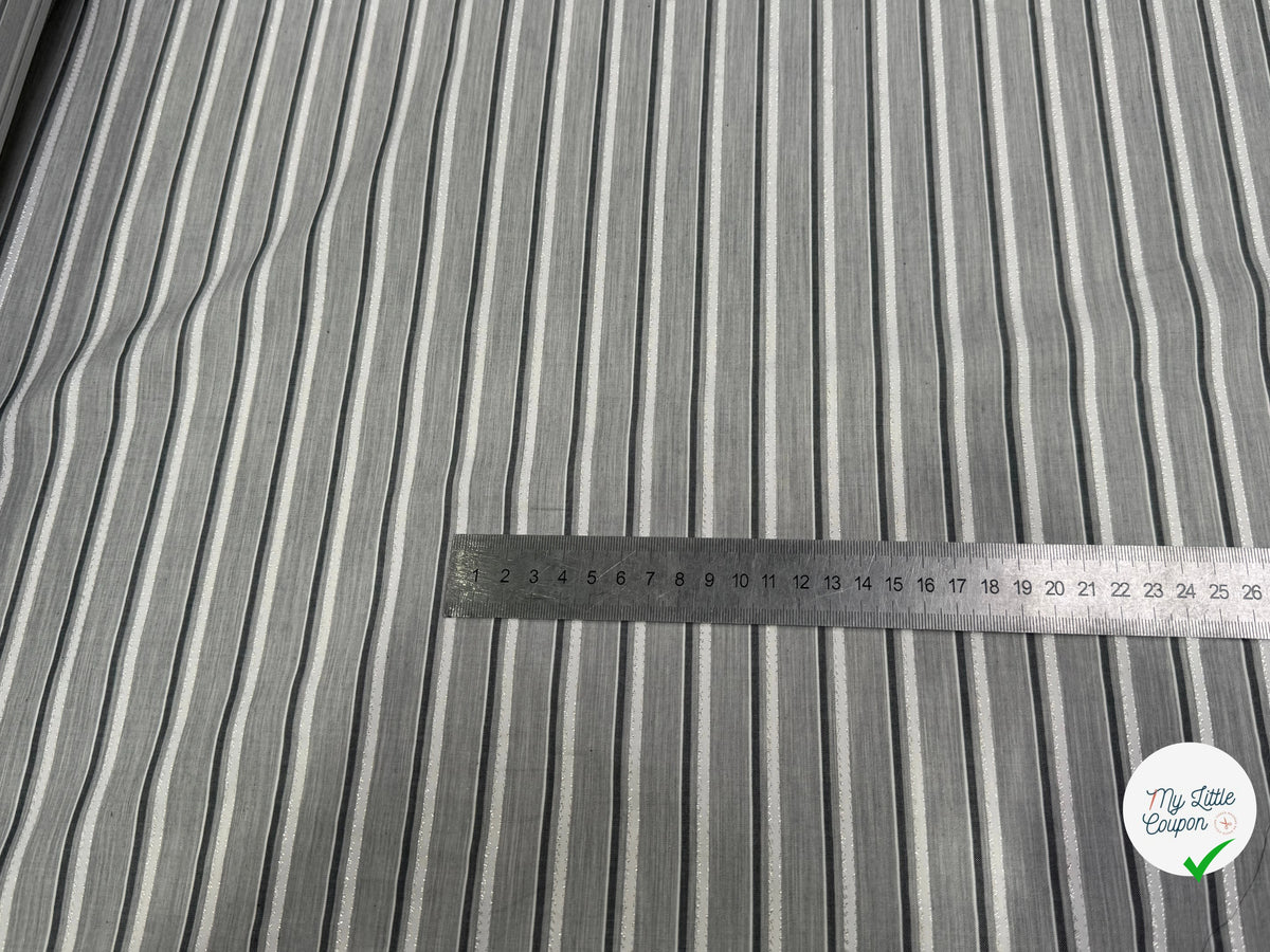 COTON CHEMISE LÉGER GRIS À RAYURES - My Little Coupon