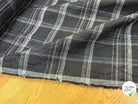 COTON CHEMISE LÉGÈREMENT DUVETEUX À CARREAUX ANTHRACITE NOIR - My Little Coupon