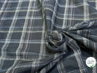 COTON CHEMISE LÉGÈREMENT DUVETEUX À CARREAUX GRIS BLEUTÉ - My Little Coupon