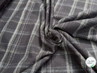 COTON CHEMISE LÉGÈREMENT DUVETEUX À CARREAUX GRIS NAVY - My Little Coupon