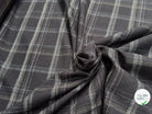 COTON CHEMISE LÉGÈREMENT DUVETEUX À CARREAUX GRIS NAVY - My Little Coupon