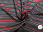 COTON CHEMISE RAYURES MULTICOLORS ROUGE BLEU NOIR - My Little Coupon