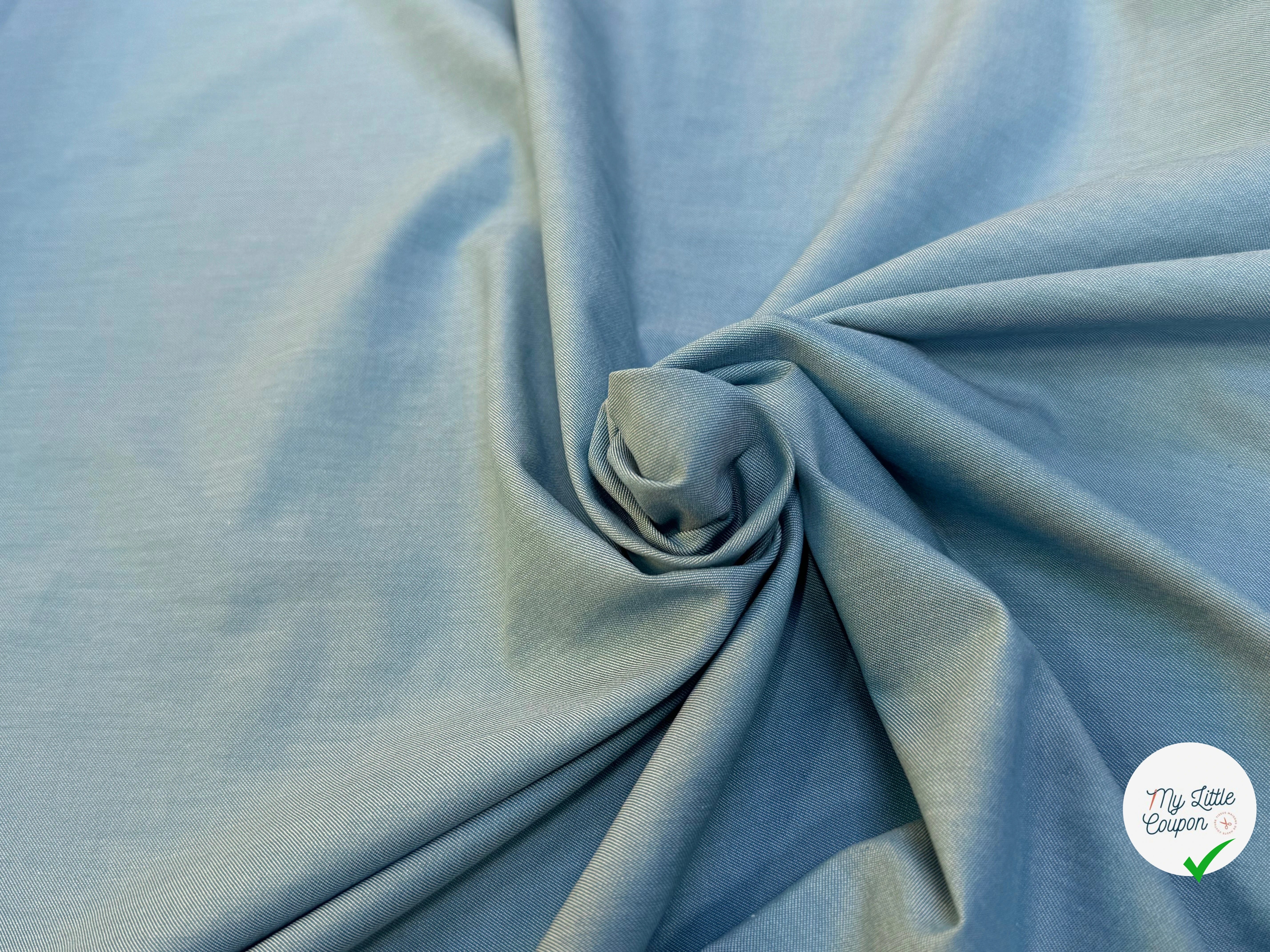 COTON CHEMISE SERGÉ BLEU BELLE TENUE - My Little Coupon