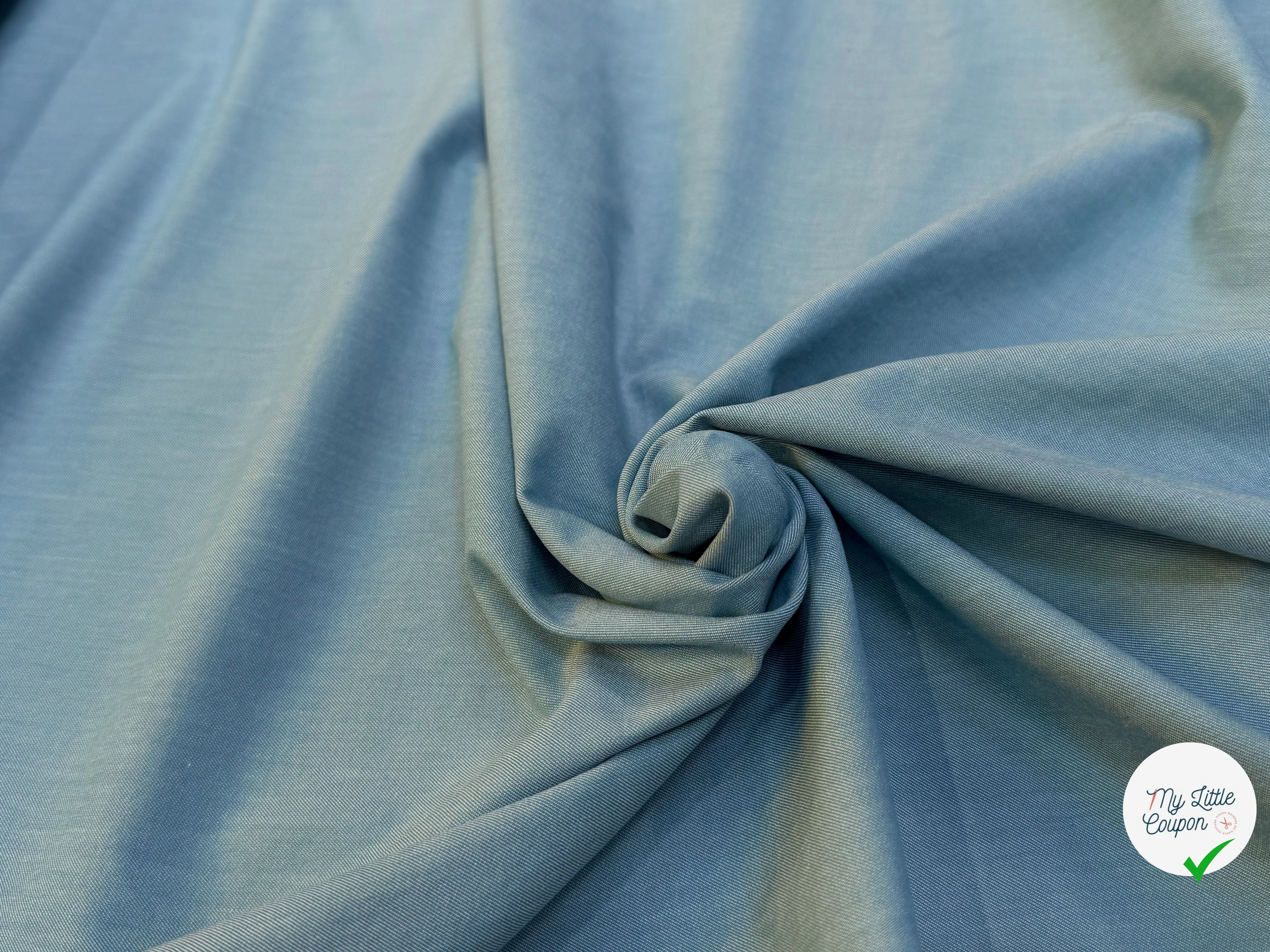 COTON CHEMISE SERGÉ BLEU BELLE TENUE - My Little Coupon
