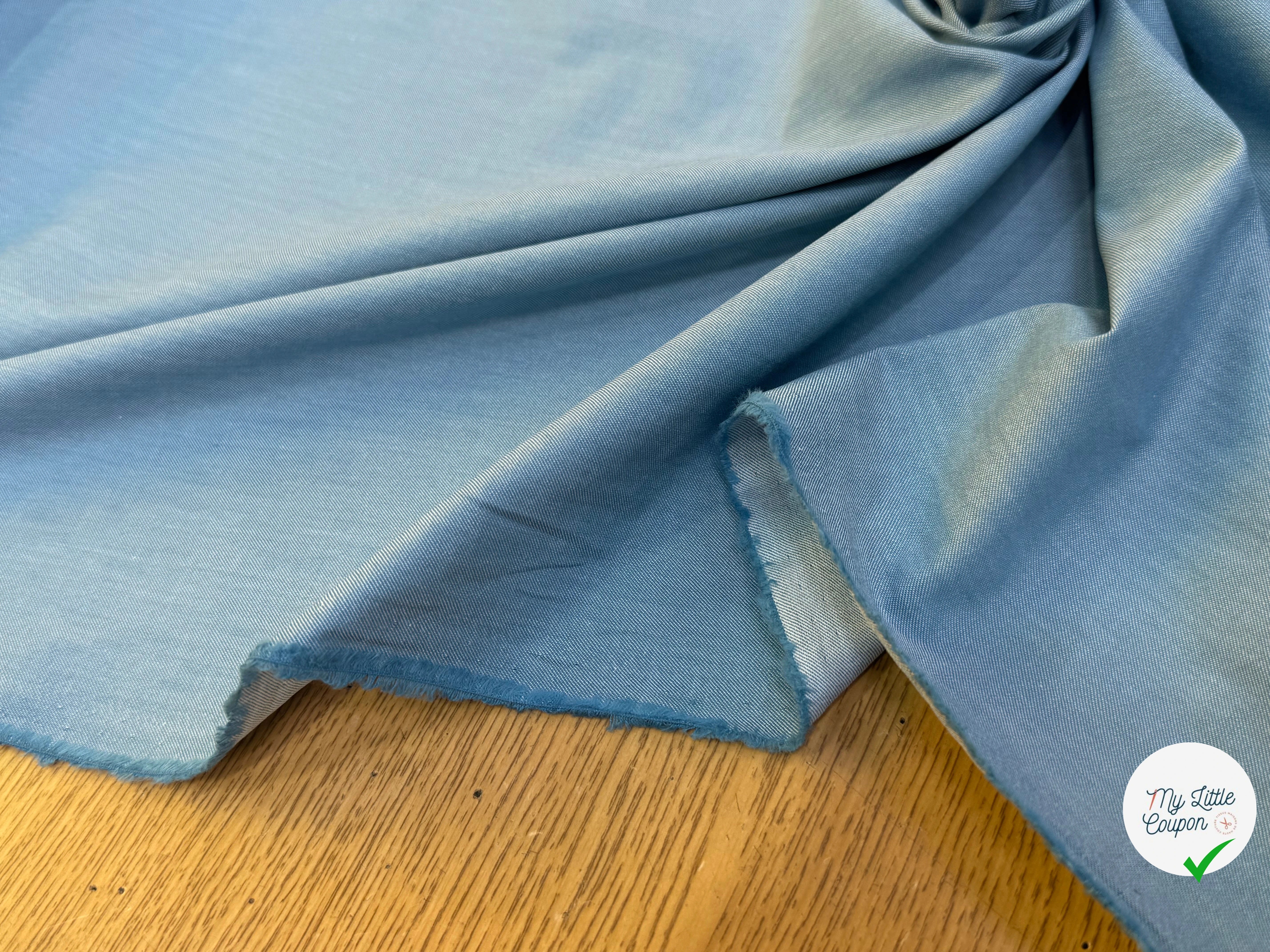 COTON CHEMISE SERGÉ BLEU BELLE TENUE - My Little Coupon