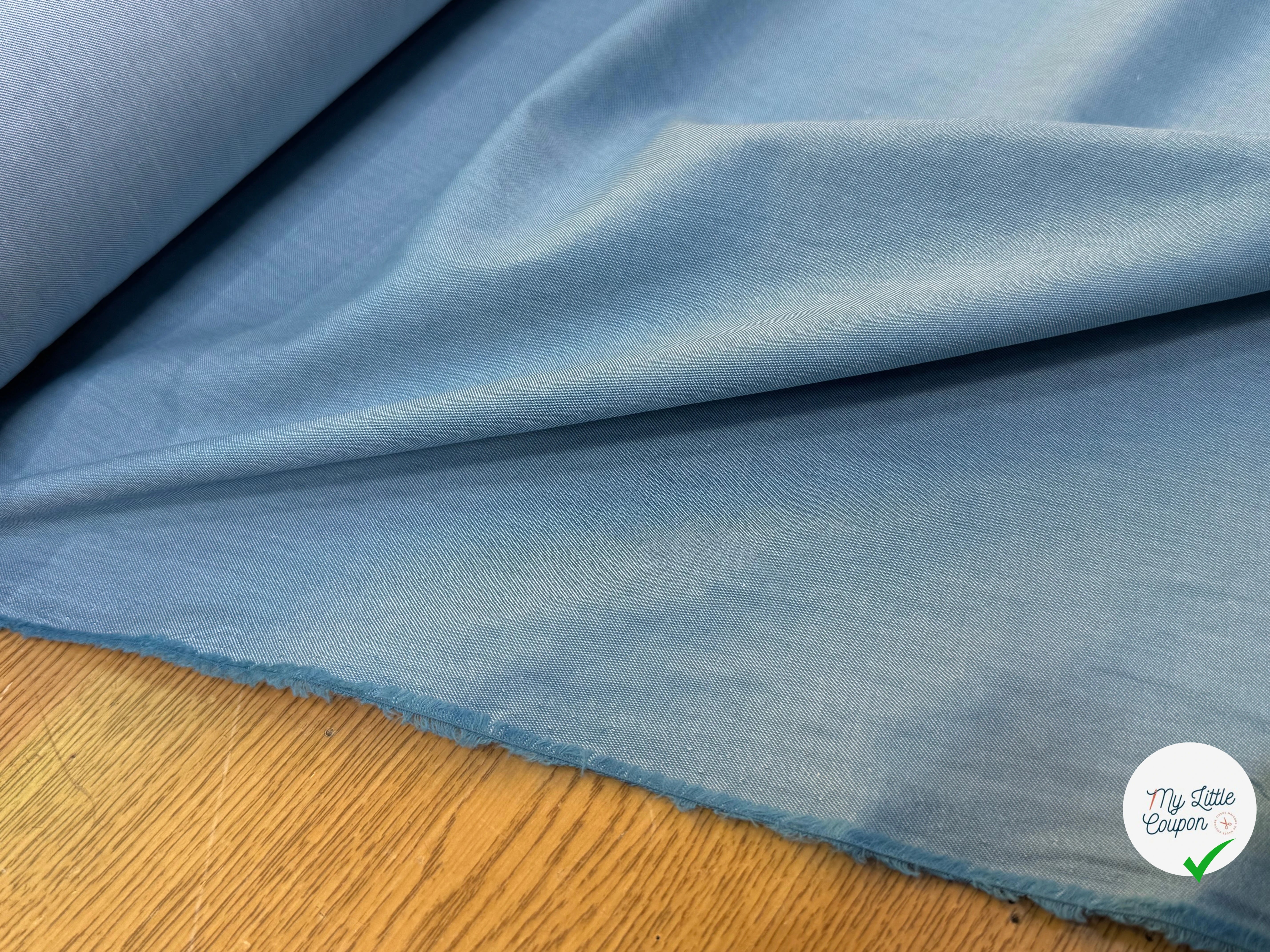 COTON CHEMISE SERGÉ BLEU BELLE TENUE - My Little Coupon