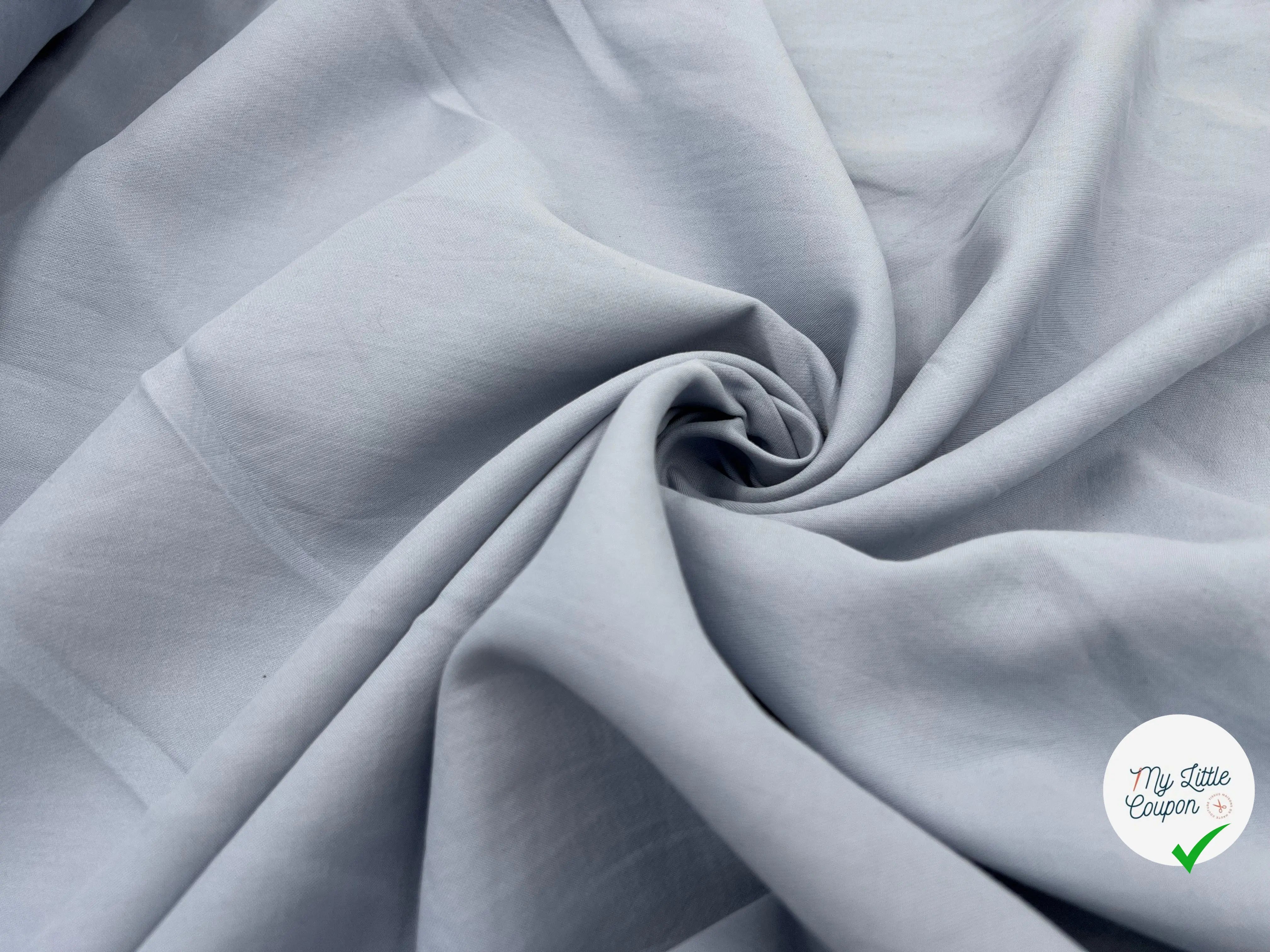 COTON DOUBLE ÉTOFFE WASHED BLEU CIEL - My Little Coupon - tissu - coudre