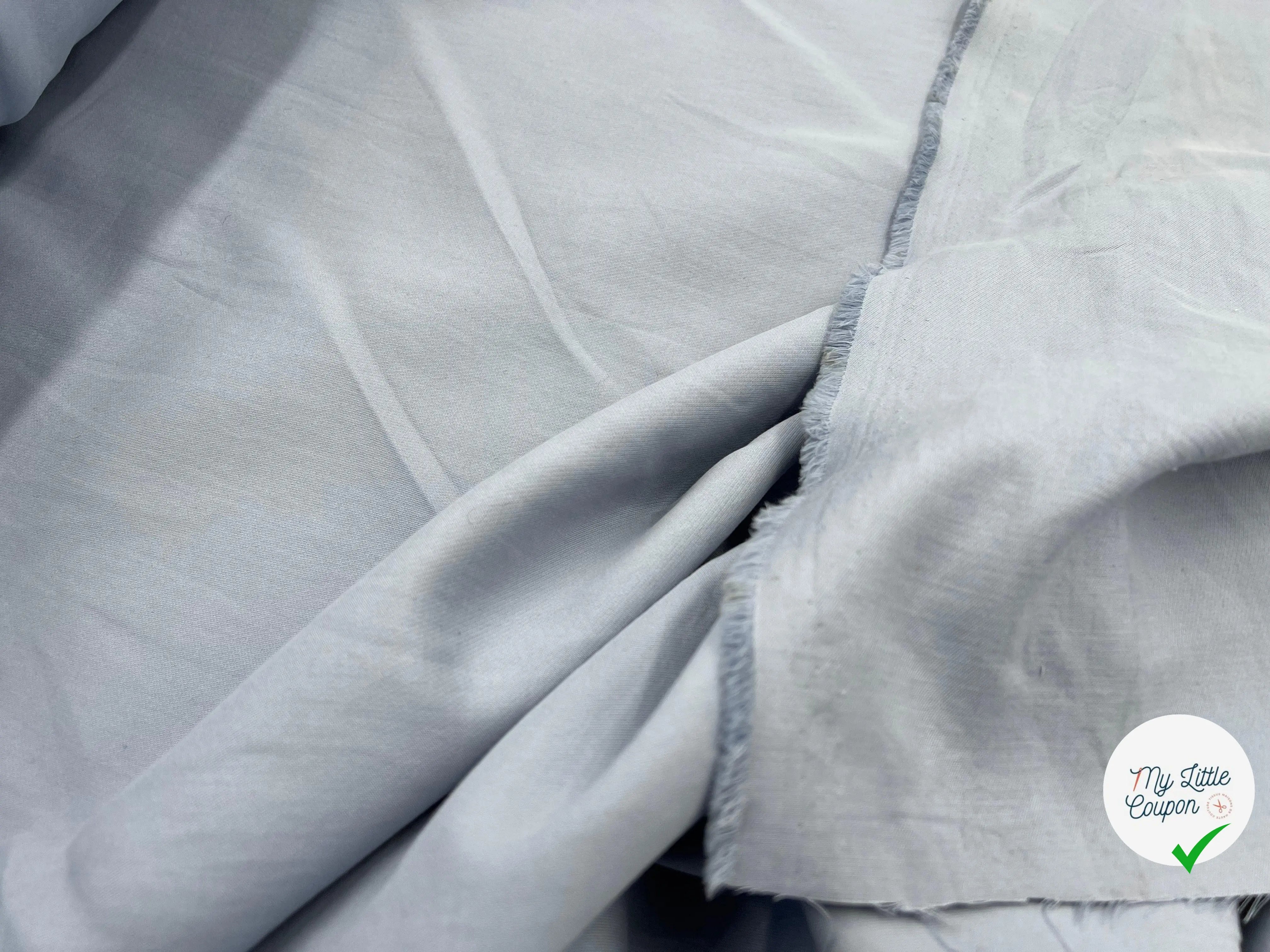 COTON DOUBLE ÉTOFFE WASHED BLEU CIEL - My Little Coupon - tissu - coudre