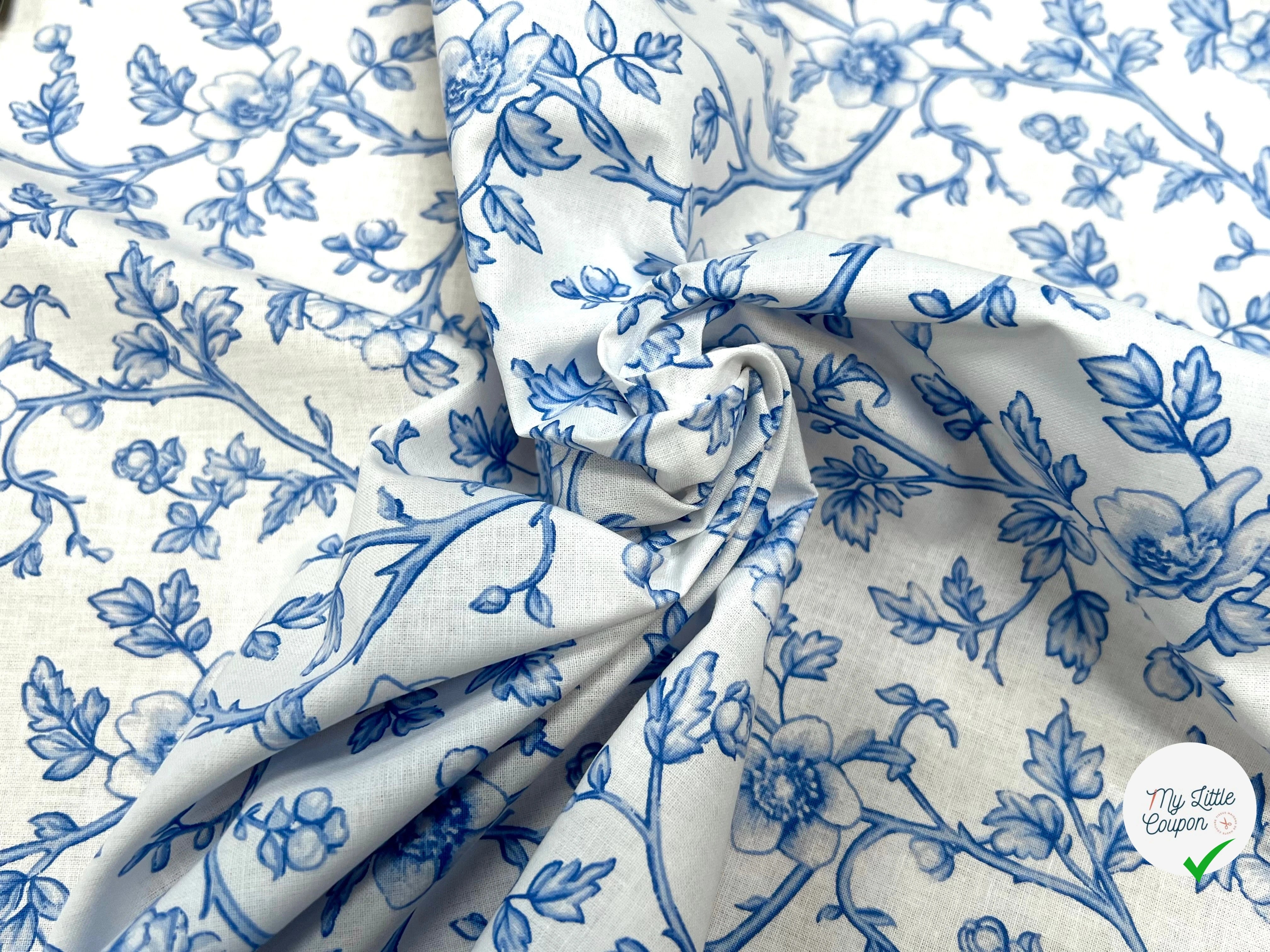 COTON ELISABETH BLEU 150 CM - My Little Coupon