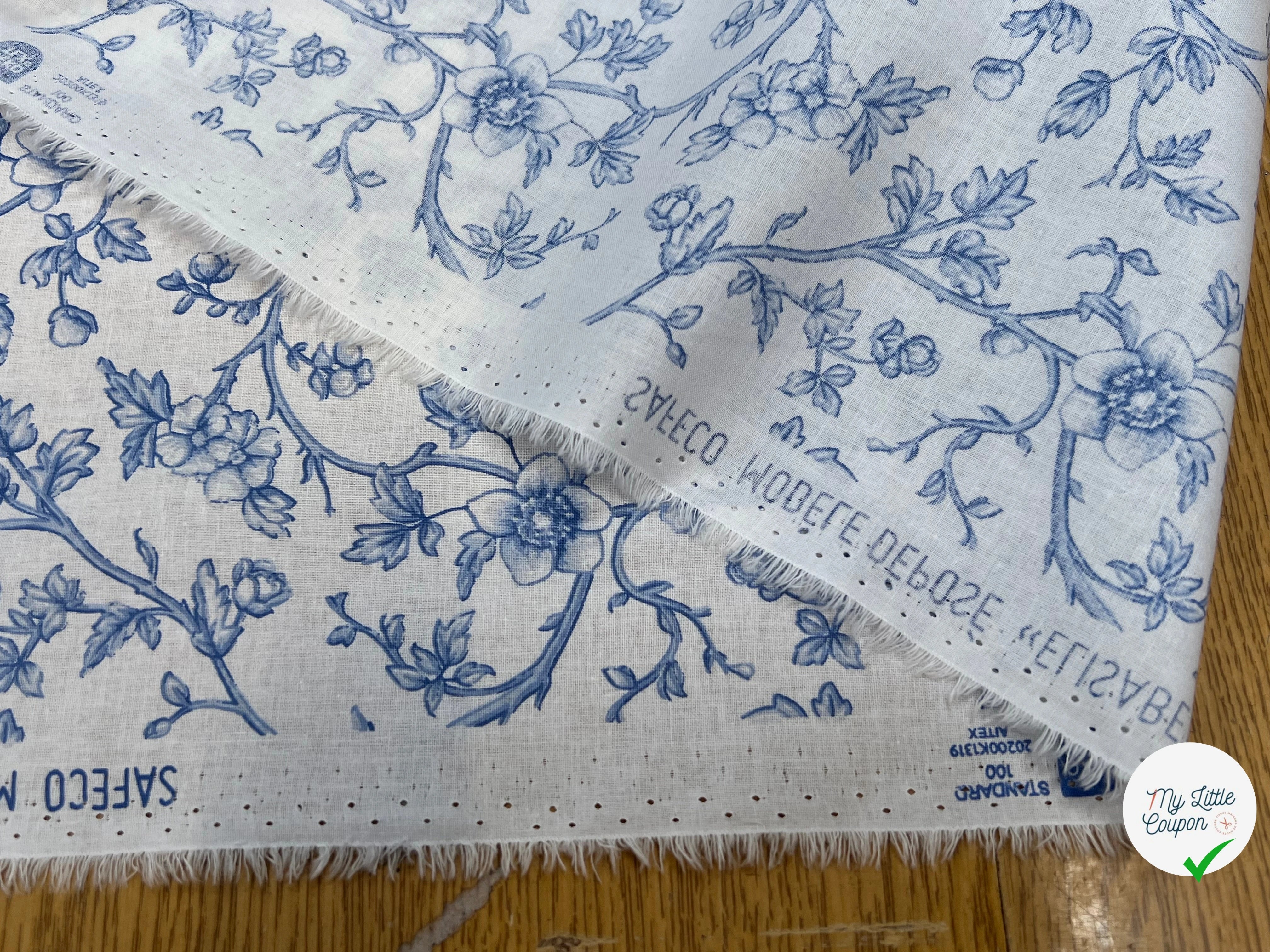 COTON ELISABETH BLEU 150 CM - My Little Coupon