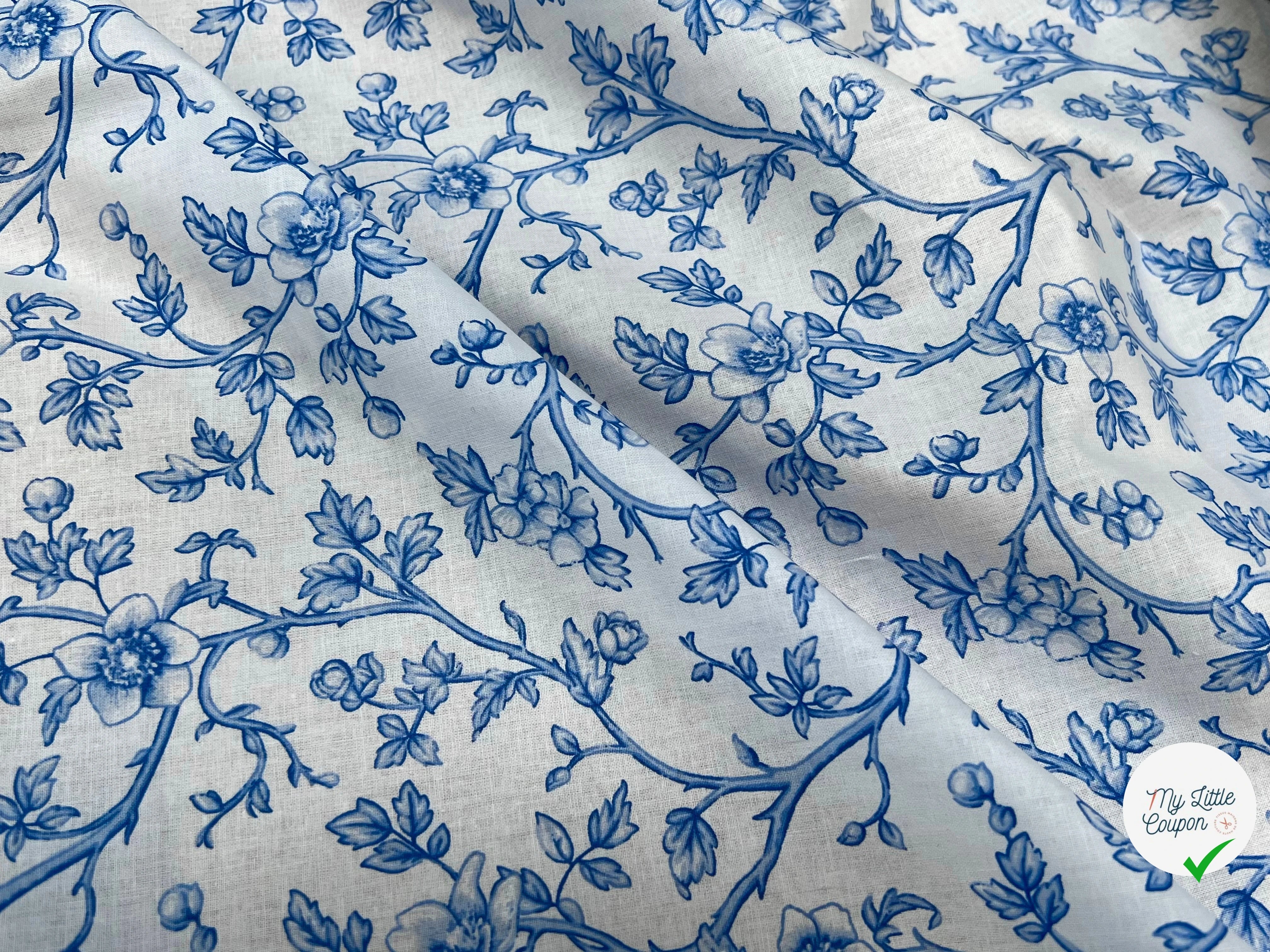 COTON ELISABETH BLEU 150 CM - My Little Coupon