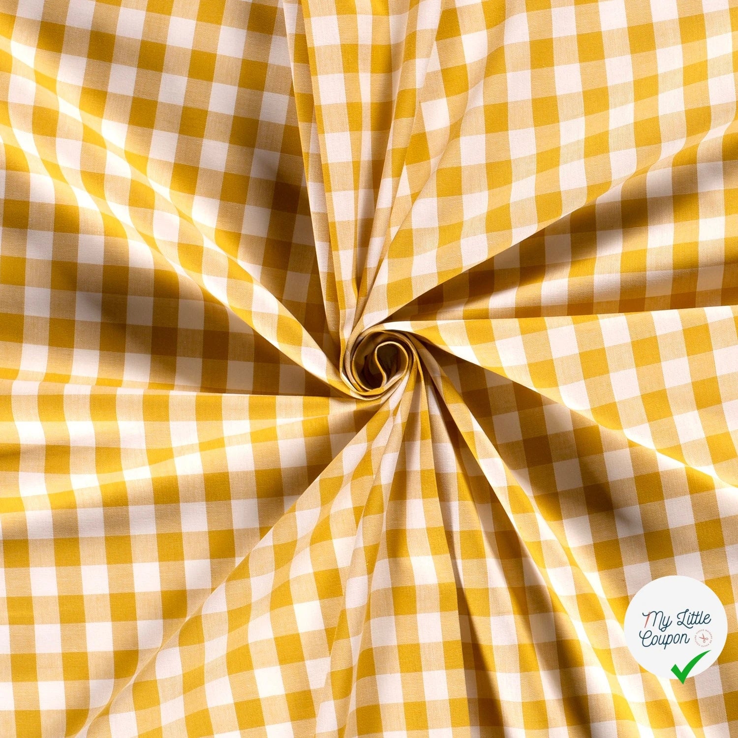 COTON FIL TEINT CARREAUX OCRE - My Little Coupon