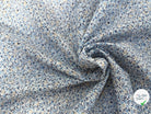 COTON FLEURS BLEU BLANC JAUNE - My Little Coupon