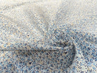 COTON FLEURS BLEU BLANC JAUNE - My Little Coupon