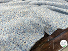 COTON FLEURS BLEU BLANC JAUNE - My Little Coupon