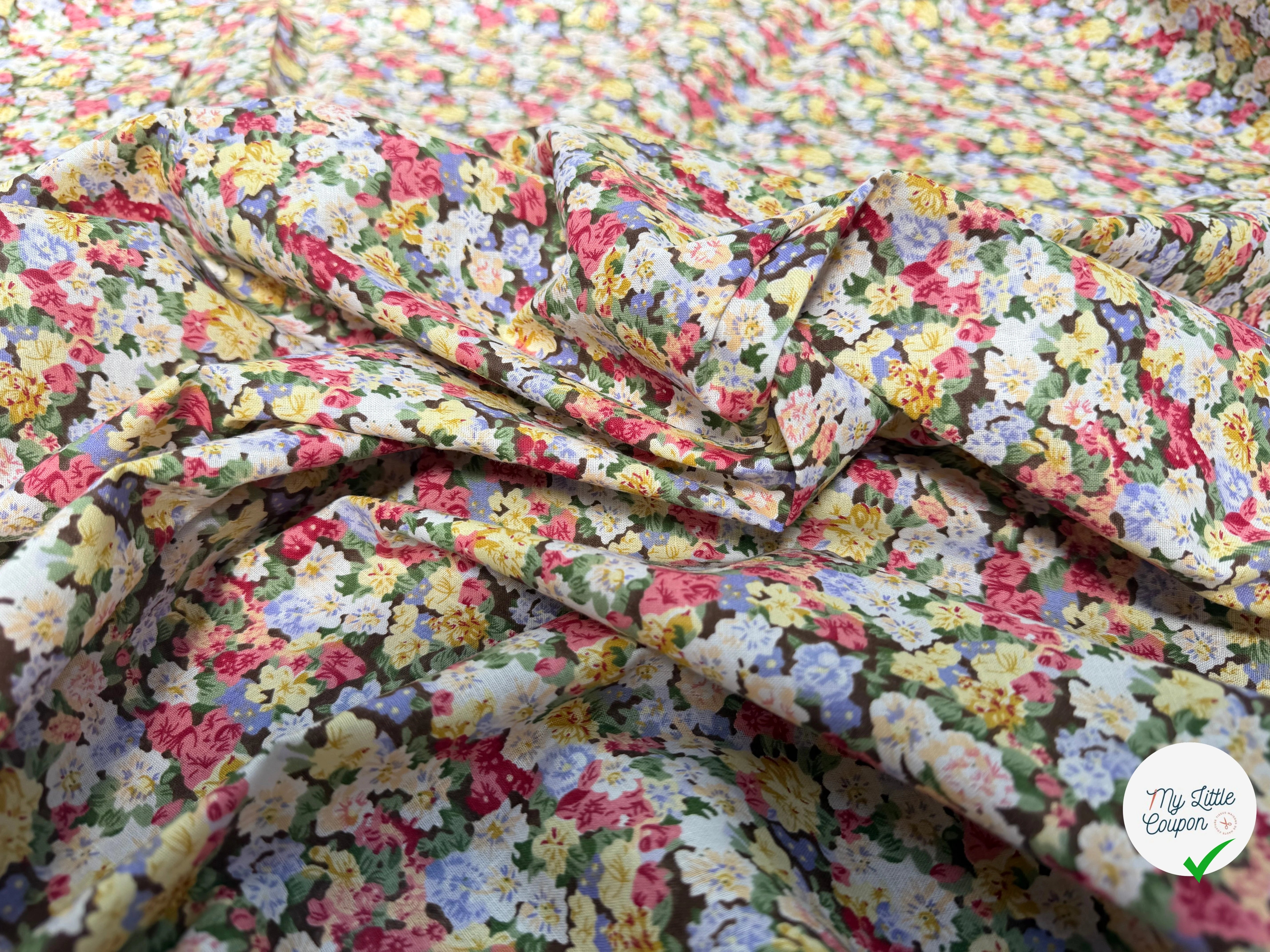 COTON FLEURS MULTICOLORES - My Little Coupon