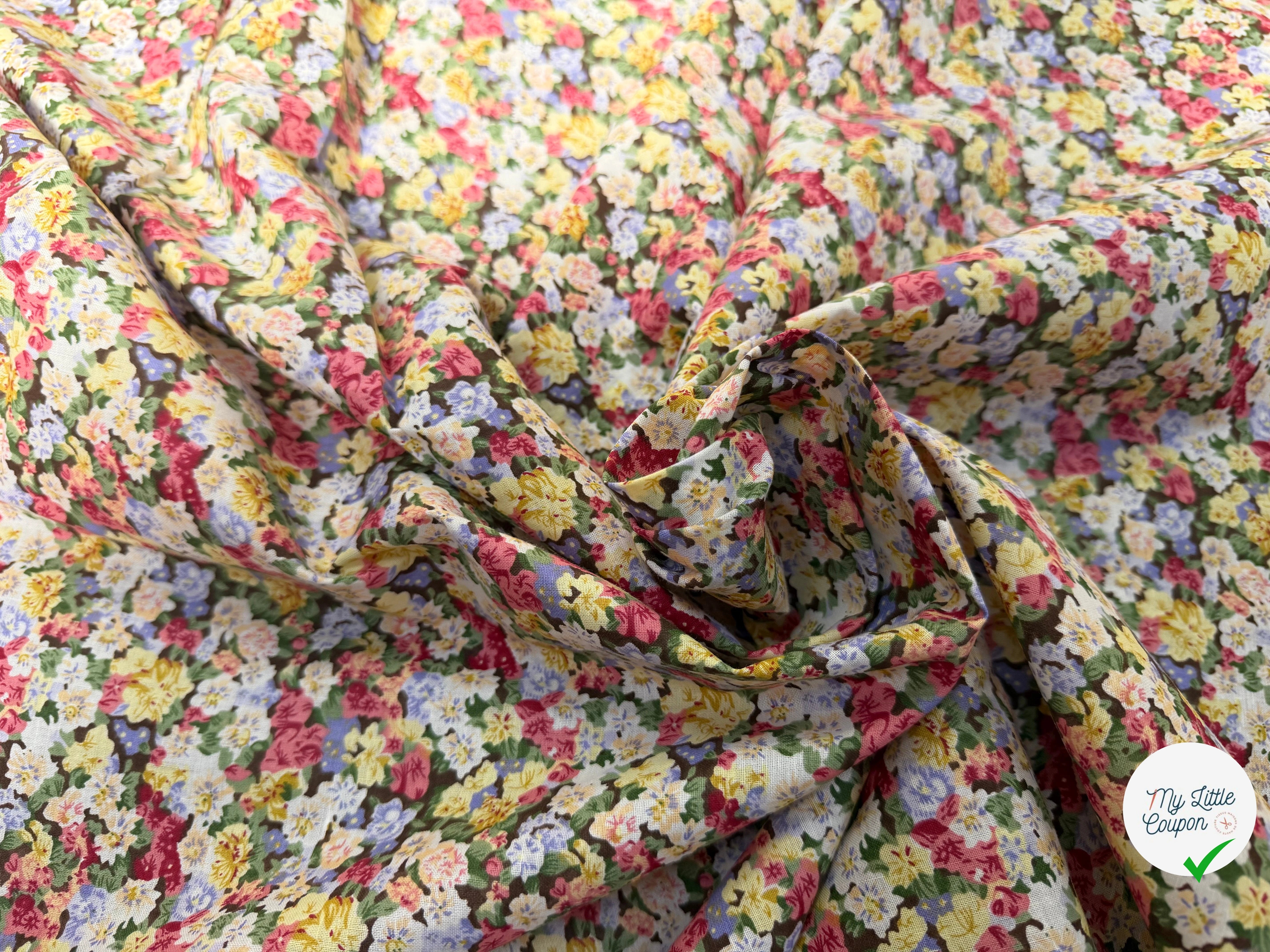 COTON FLEURS MULTICOLORES - My Little Coupon
