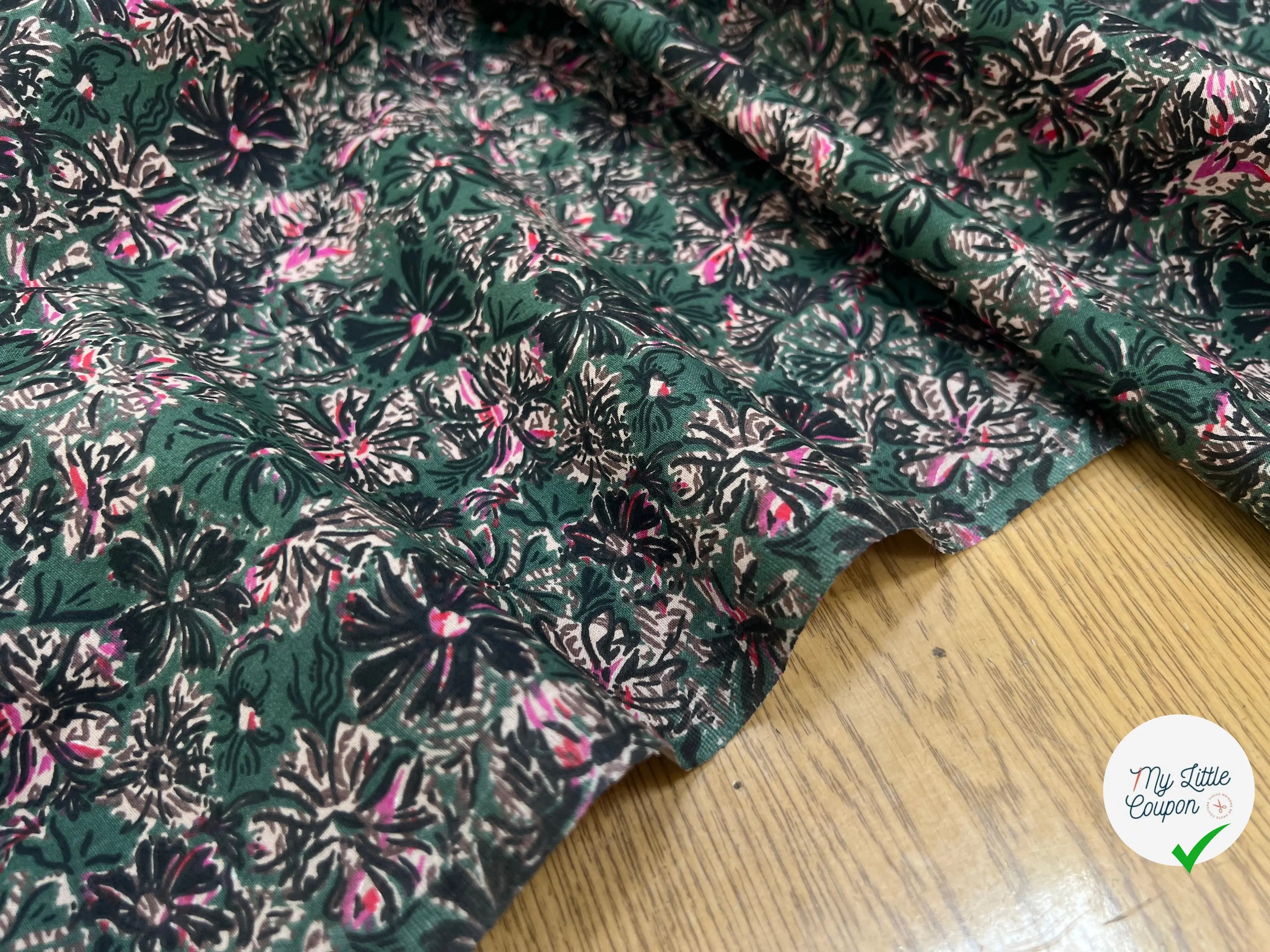 COTON IMPRIMÉ ENZA VERT / ROSE ENZA.NKDQ37ARL150020 - My Little Coupon