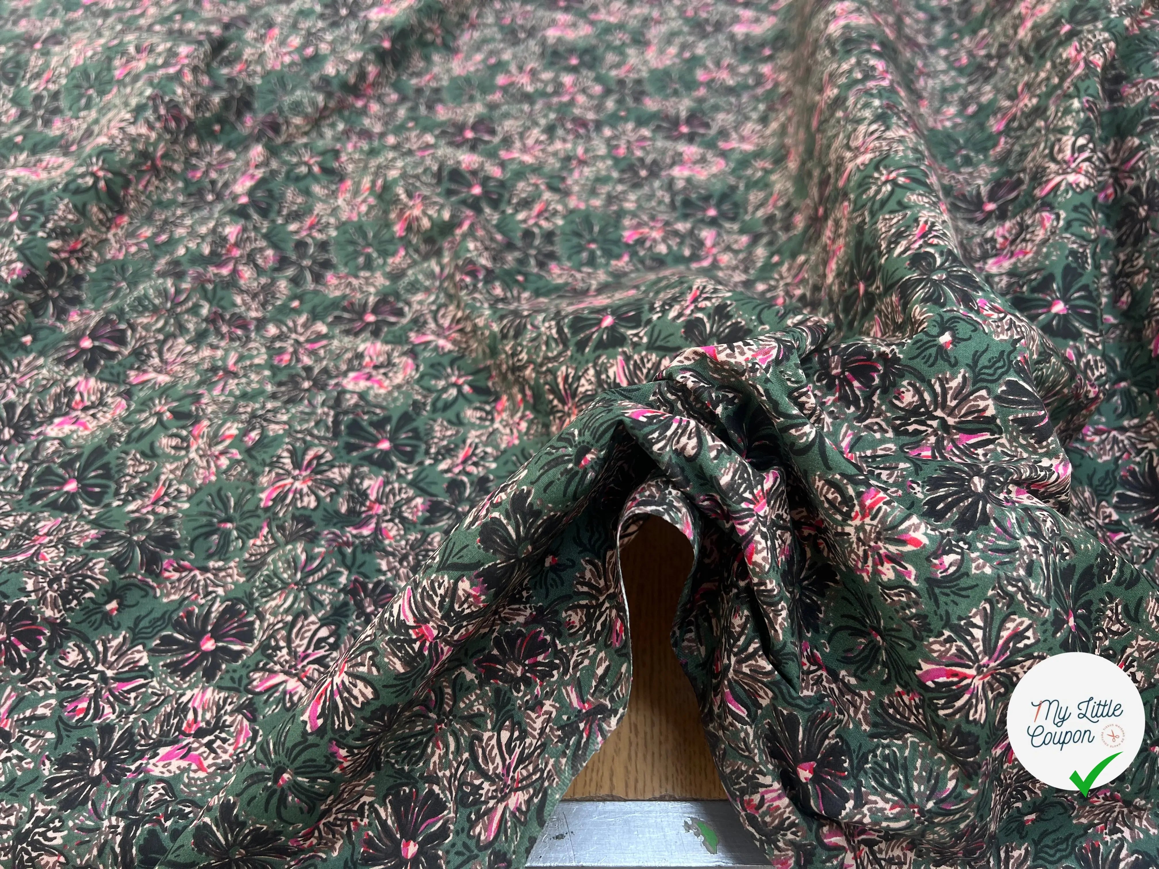 COTON IMPRIMÉ ENZA VERT / ROSE ENZA.NKDQ37ARL150020 - My Little Coupon