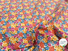 COTON IMPRIMÉ FLEURS GLADYS ROSE / JAUNE 1B L1 150 - My Little Coupon