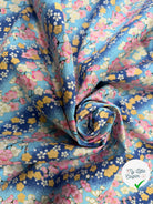 COTON IMPRIMÉ FOIL 08 BLEU 145 CM - My Little Coupon