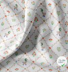 COTON IMPRIMÉ HAGA BLANC / ROUGE - My Little Coupon