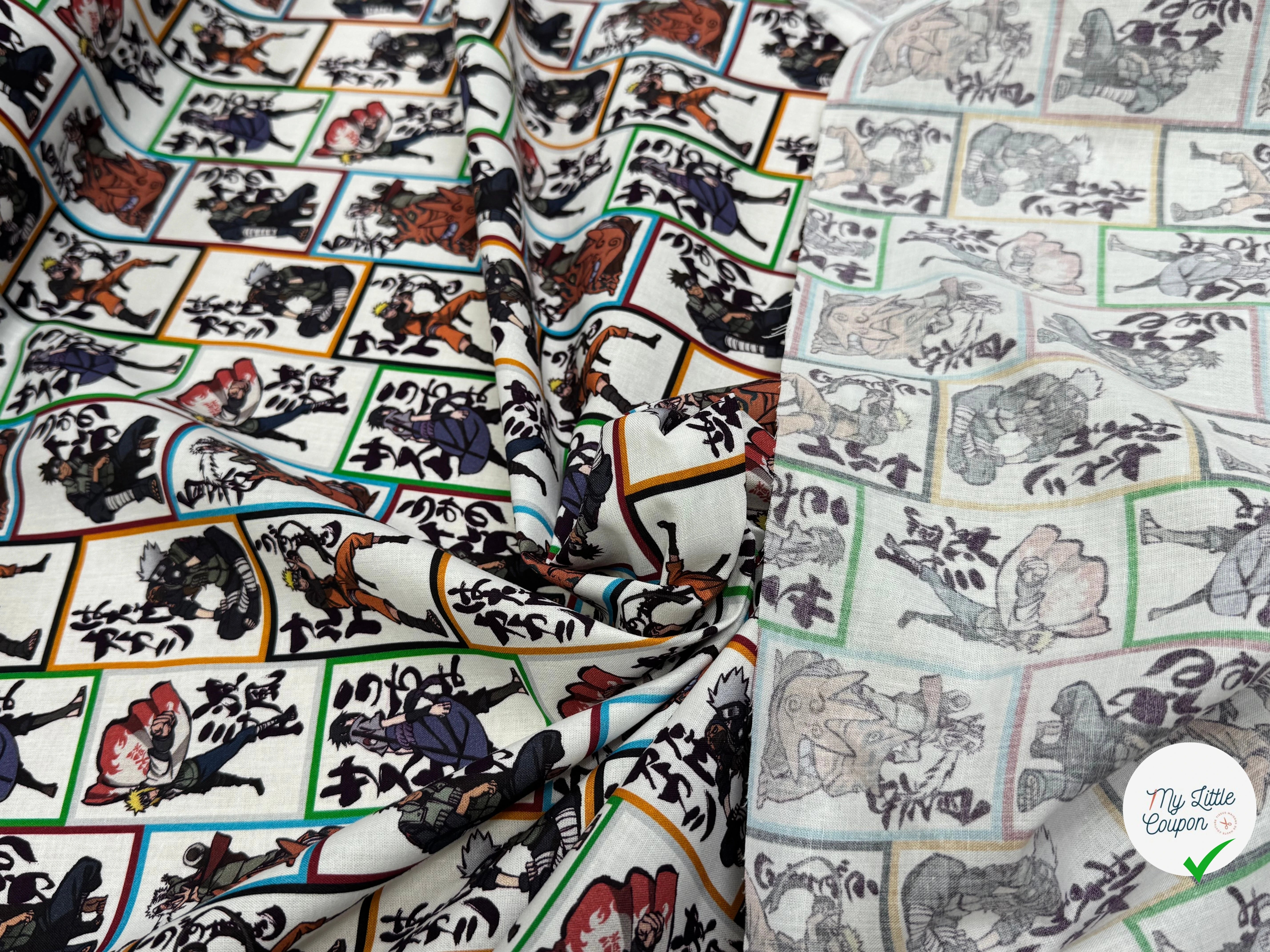 COTON IMPRIMÉ NA VISUELS NARUTO B50 - My Little Coupon