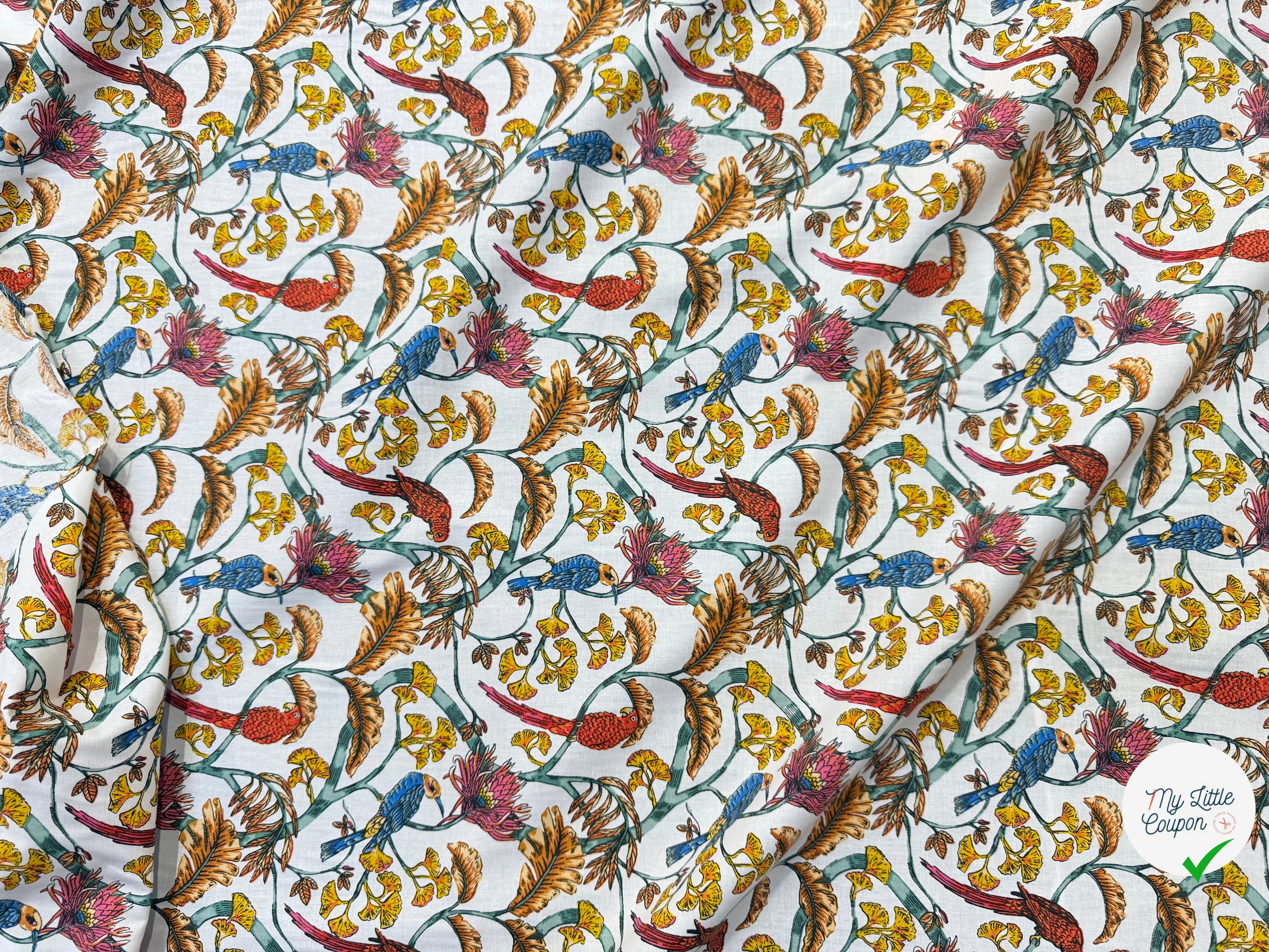 COTON IMPRIMÉ PLÉNITUDE BLANC - My Little Coupon