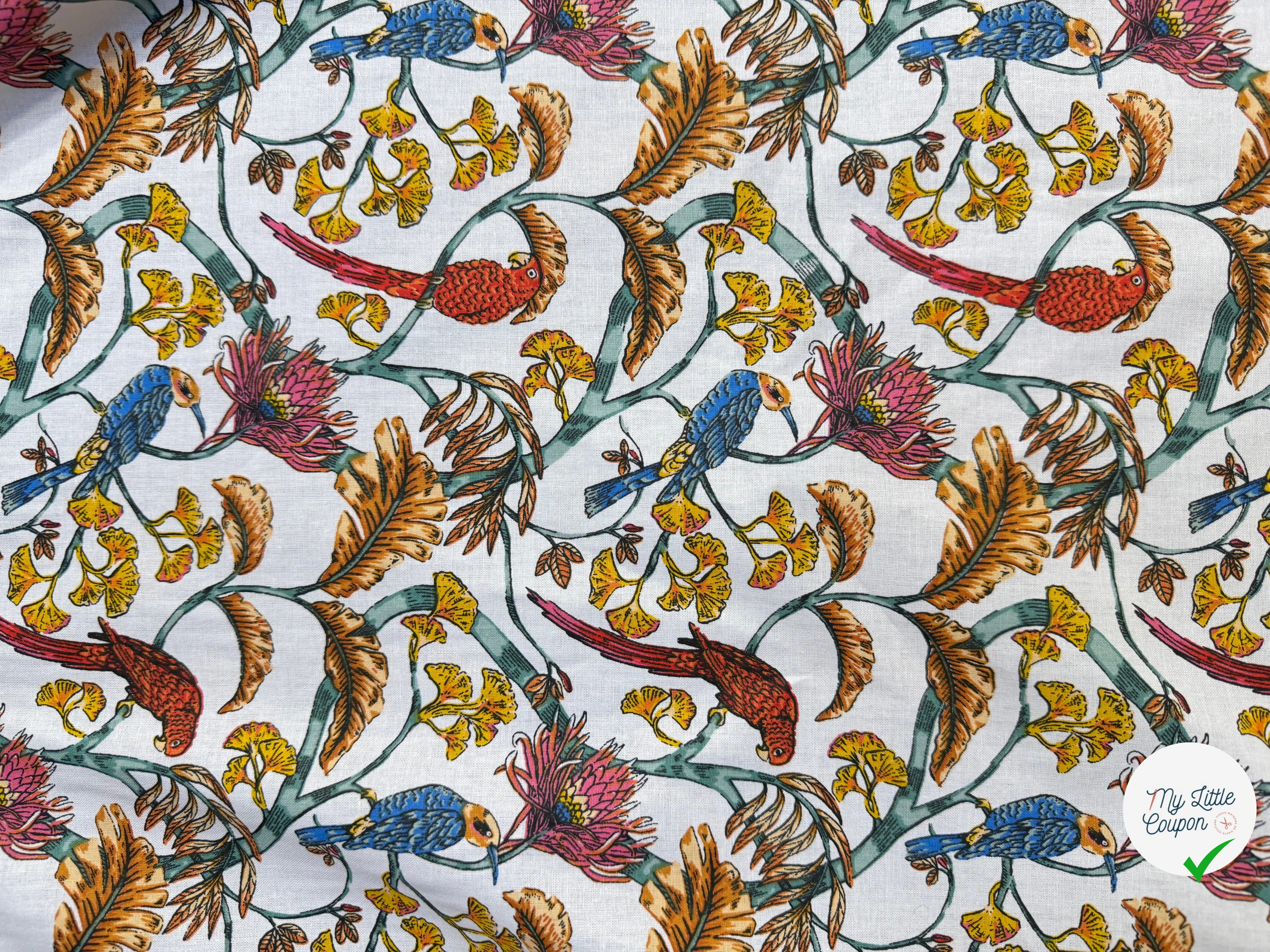 COTON IMPRIMÉ PLÉNITUDE BLANC - My Little Coupon