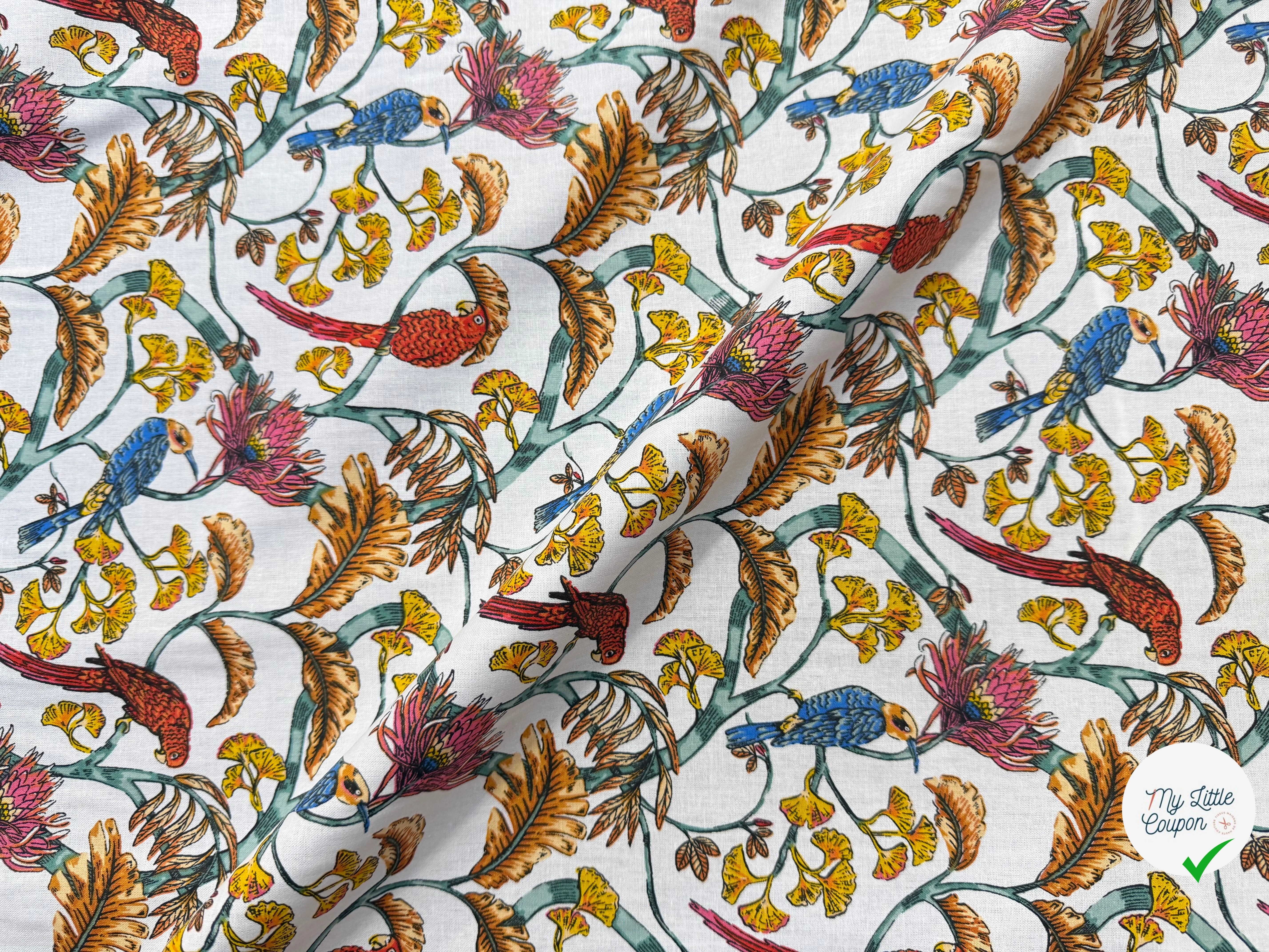 COTON IMPRIMÉ PLÉNITUDE BLANC - My Little Coupon