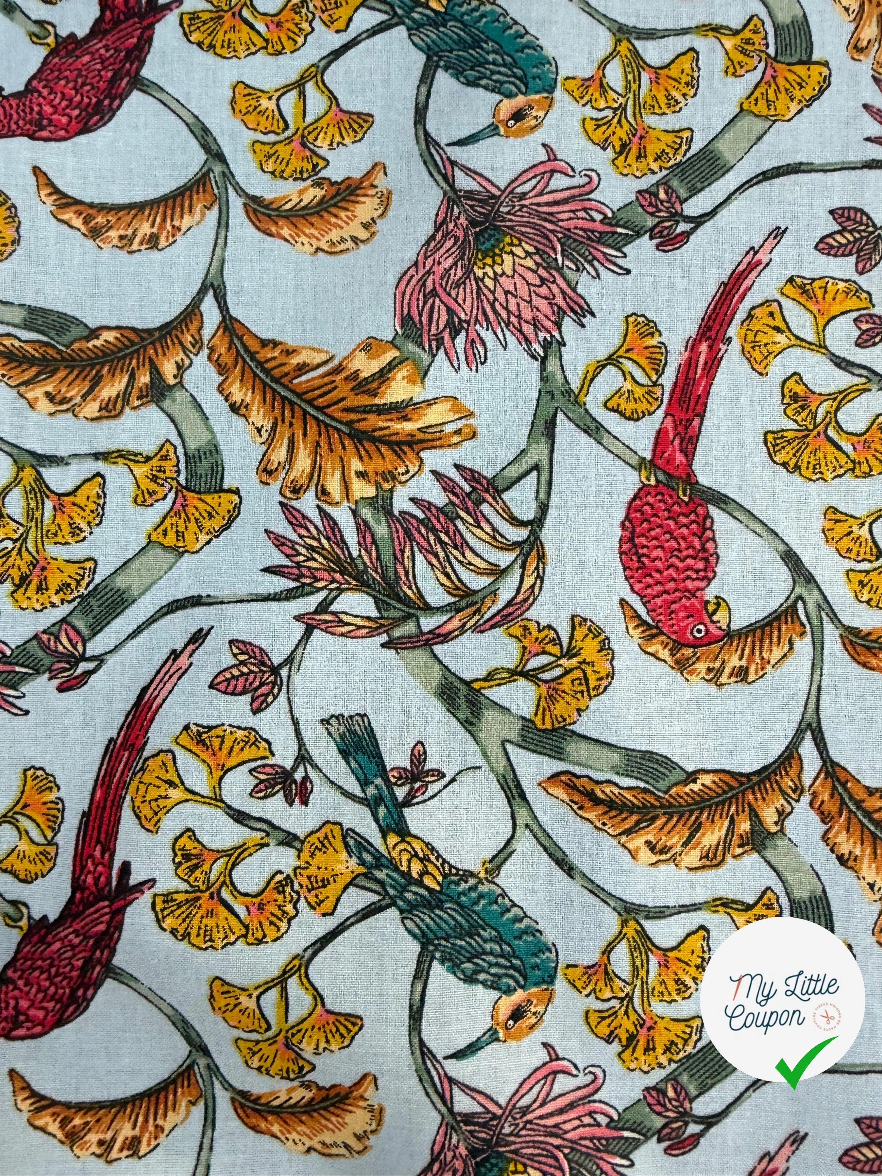 COTON IMPRIMÉ PLÉNITUDE BLEU - My Little Coupon