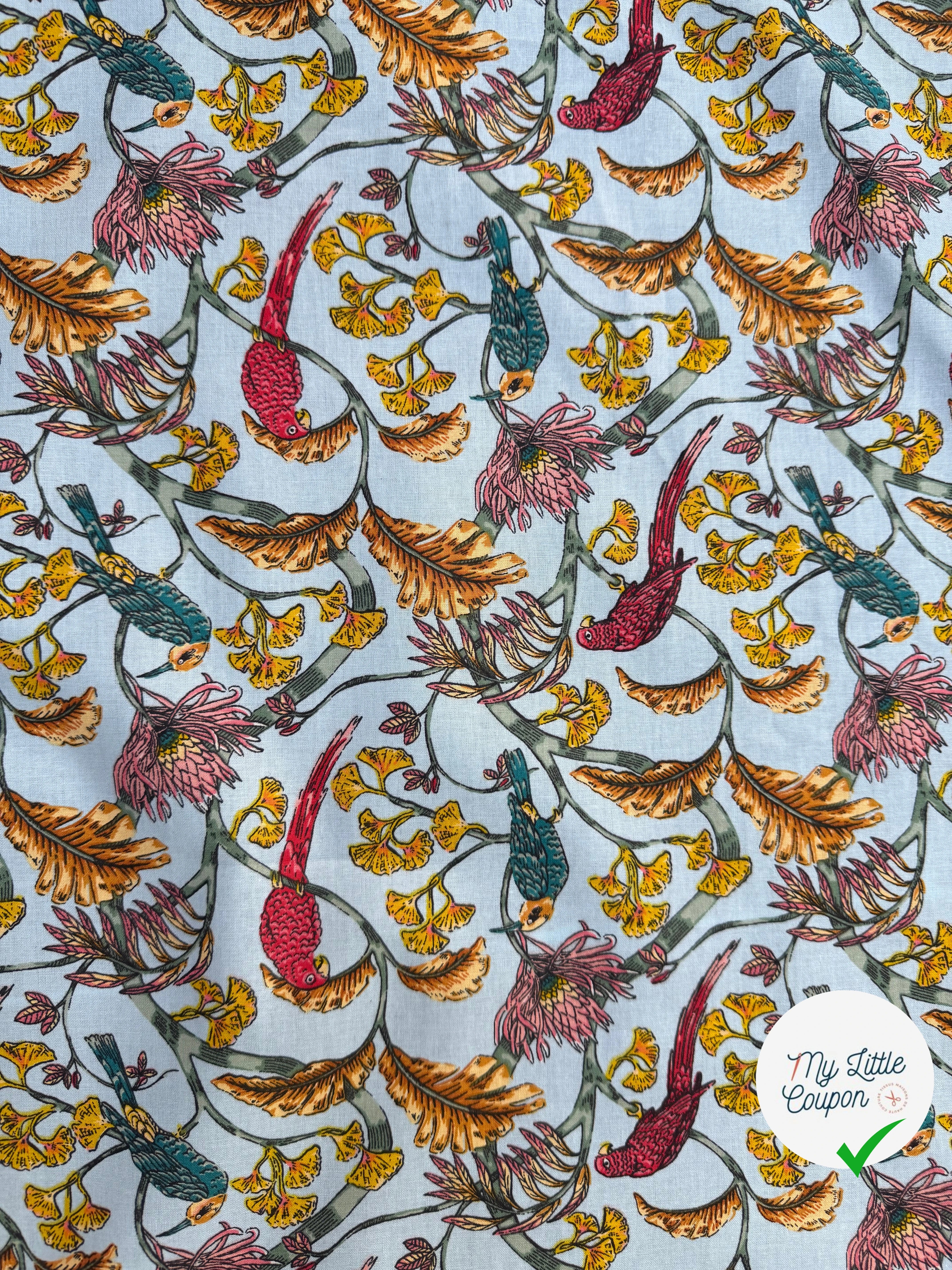 COTON IMPRIMÉ PLÉNITUDE BLEU - My Little Coupon