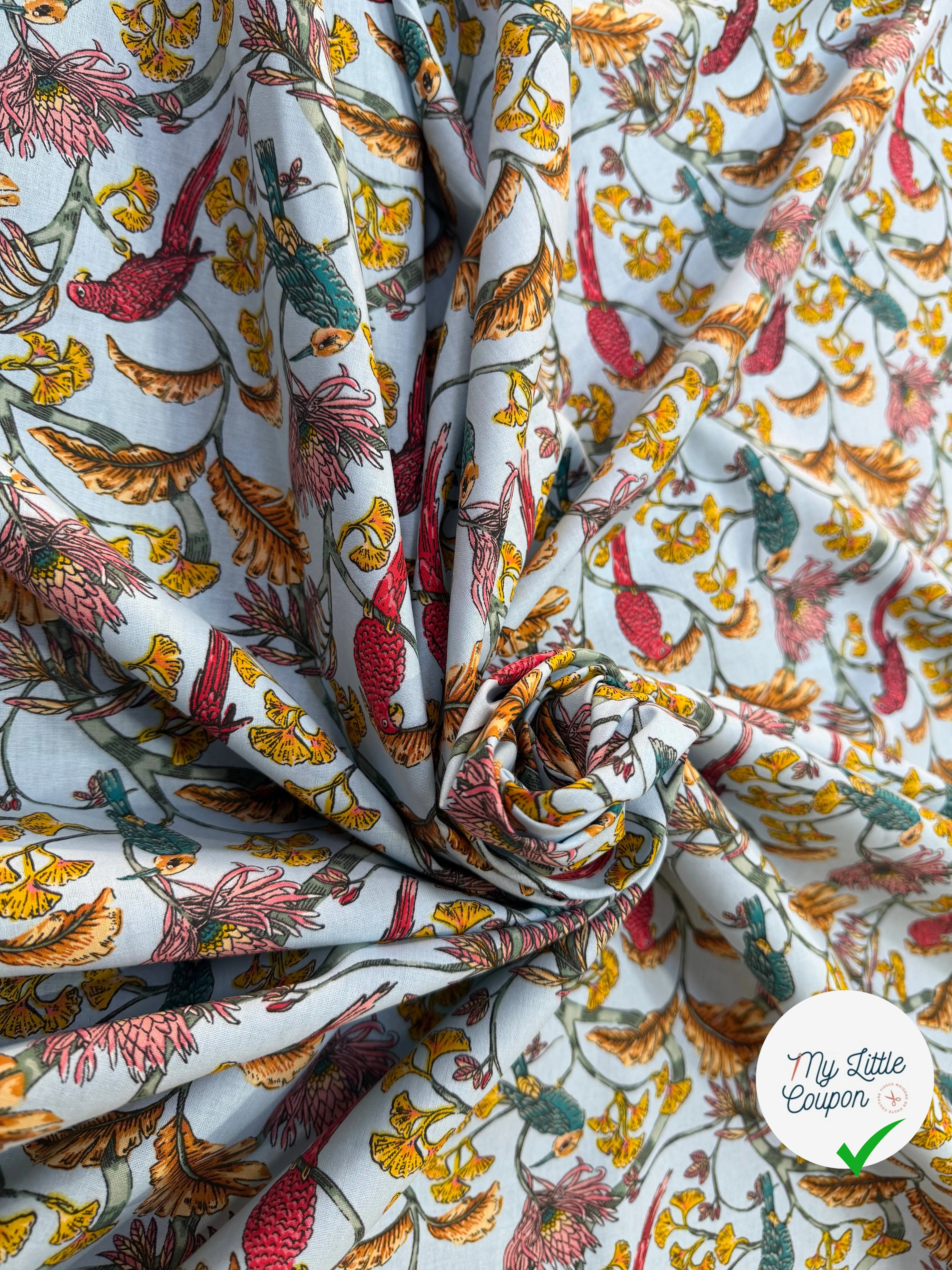 COTON IMPRIMÉ PLÉNITUDE BLEU - My Little Coupon