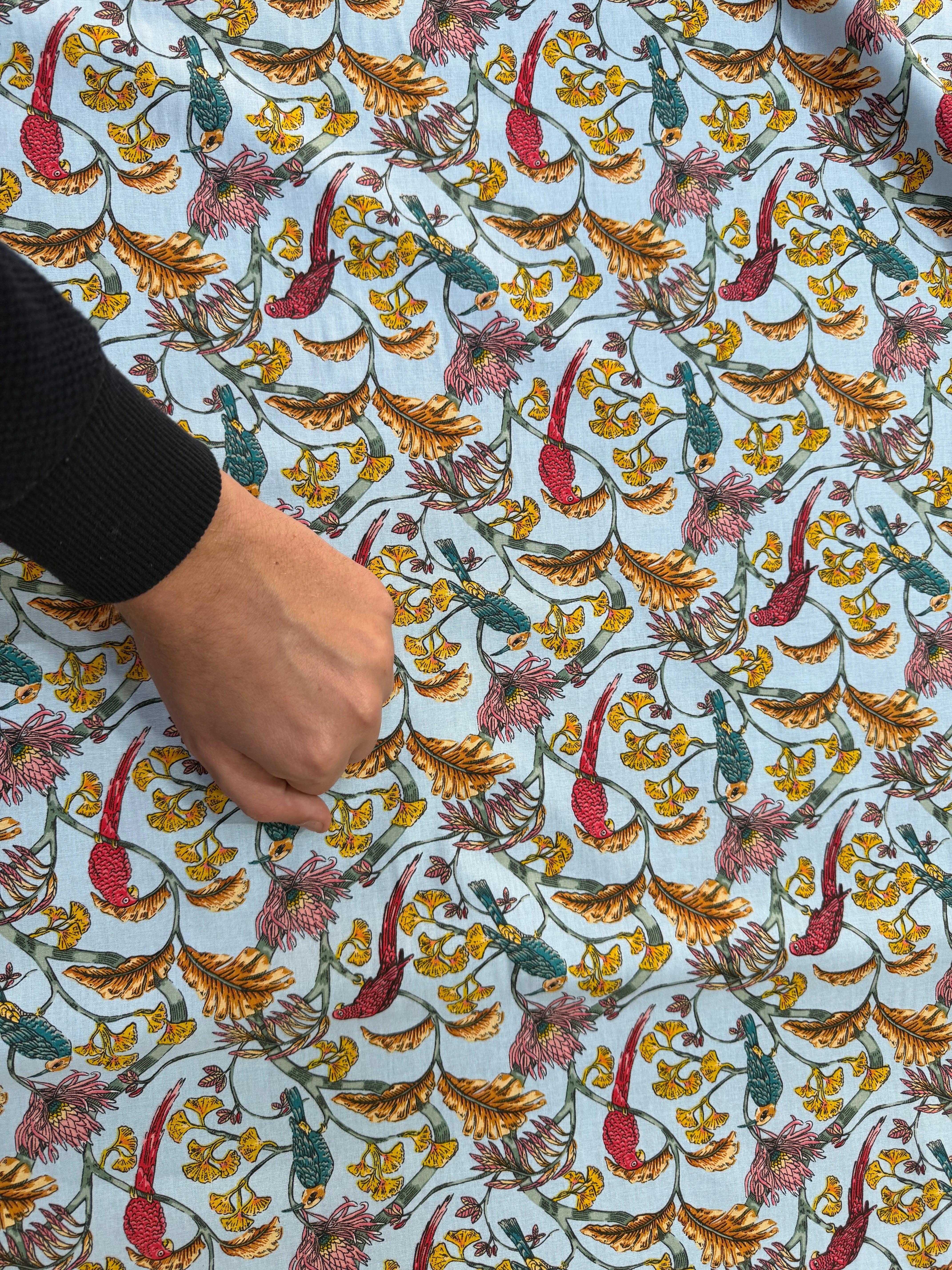 COTON IMPRIMÉ PLÉNITUDE BLEU - My Little Coupon