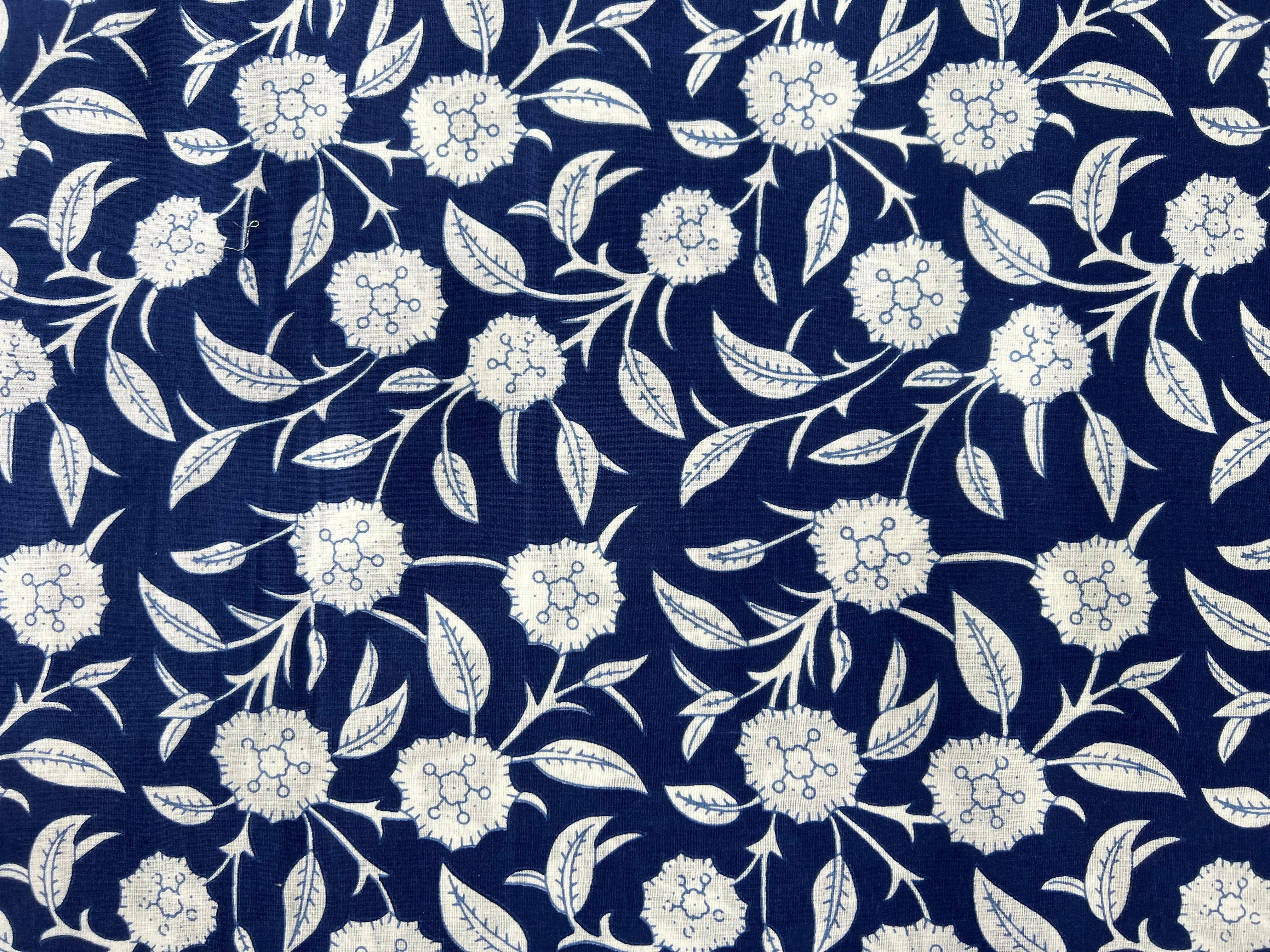 COTON INDIEN TAJ-MAHAL 002 INDIGO LAIZE 110 - My Little Coupon